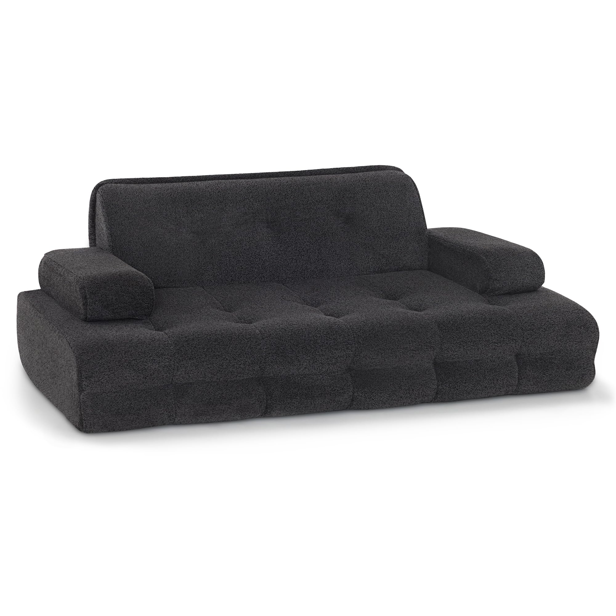 Lovupet Dog Sofa Bed for Medium Breed, Dog Couch Sleeping Bed with Anti-Slip Bottom, PS579 (Black)