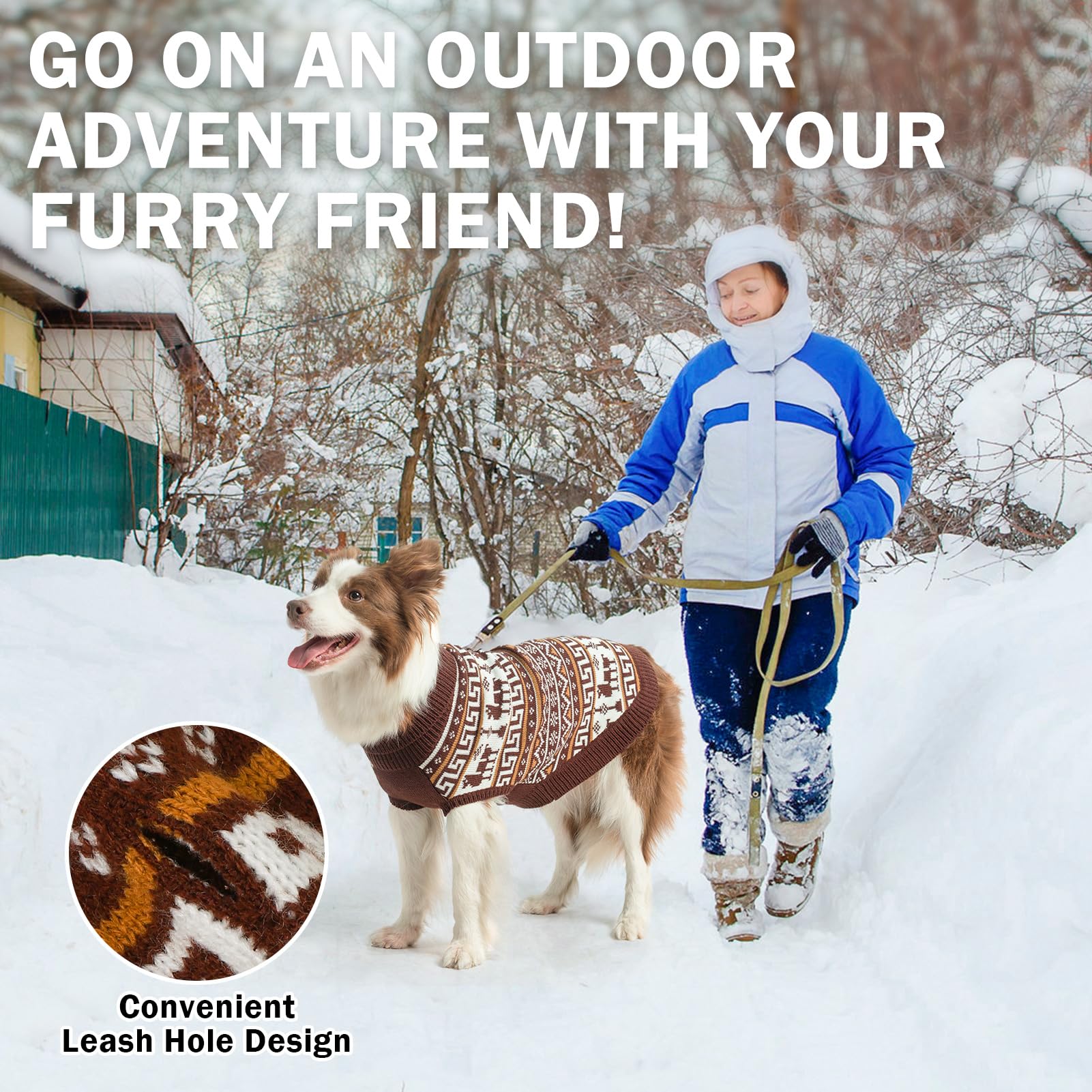 Scenereal Girls And Boys Winter Dog Sweater, Turtleneck Pullover - Xs Khaki-Reindeer, Christmas Outfit For Dachshund, Yorkie, Ch