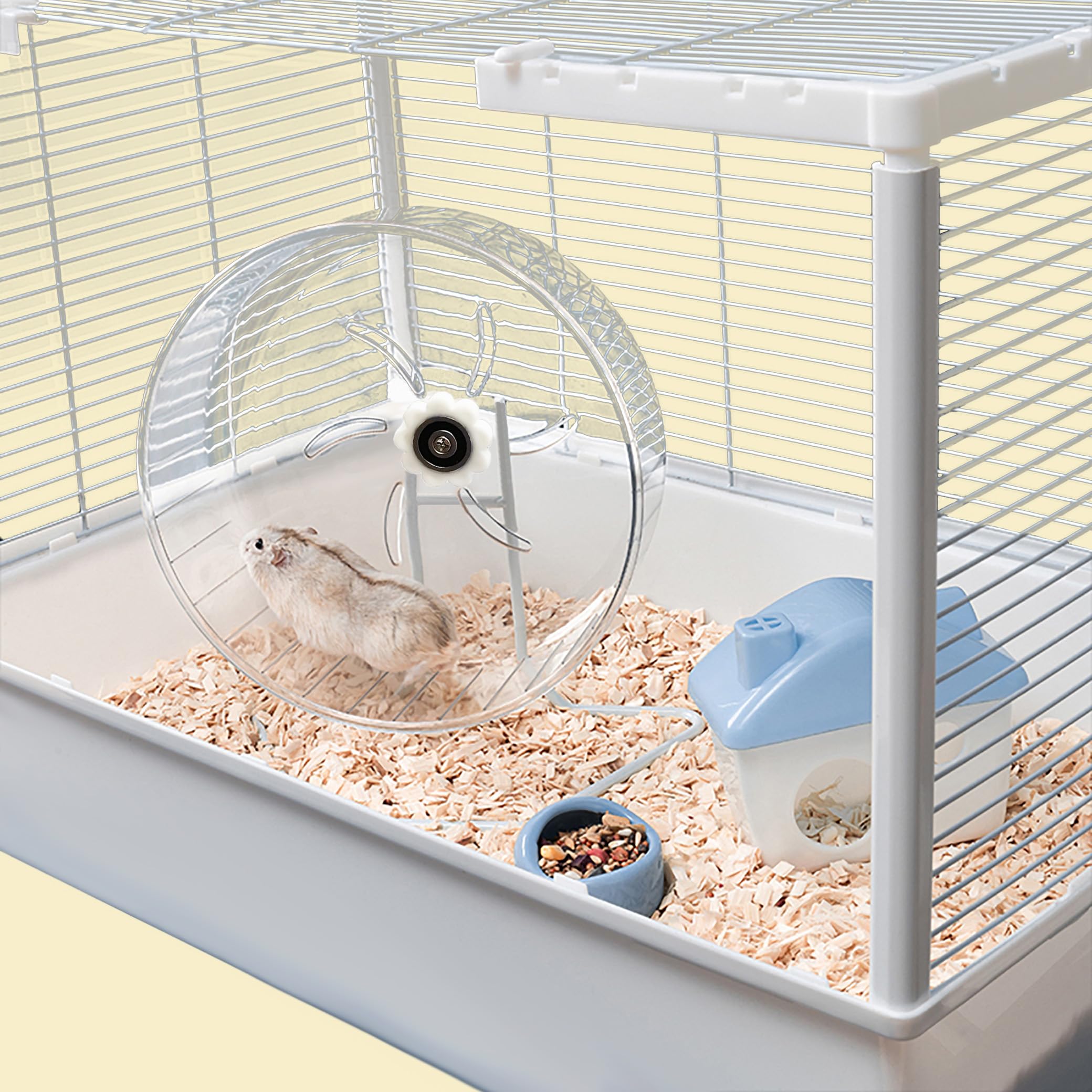 Sirvarni Silent Hamster Exercise Wheel - Hamster Toys Cages Accessories 9.45 Inch Running Spinner With Iron Stand Quite Runner F