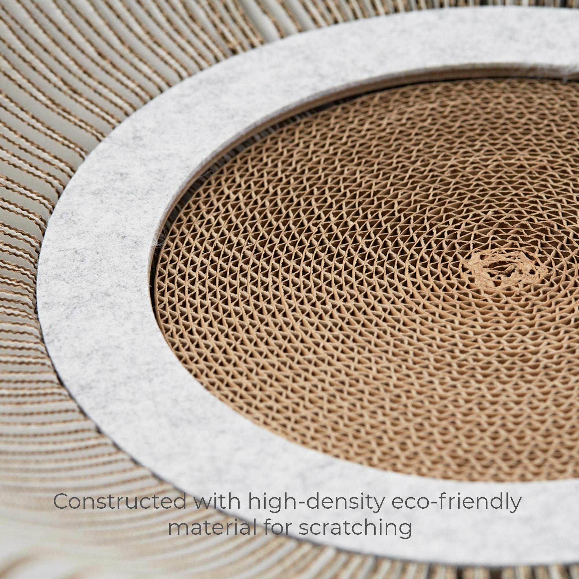 Katris Nest Cat Scratcher Lounge Bed (Pearl White Assembled Bundle)