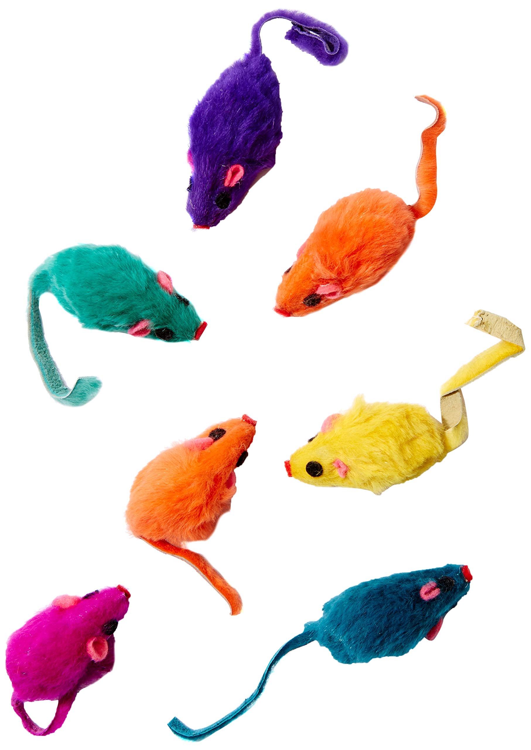 Zanies Womens Cheese Wedge Display Box With 60 Rainbow Mice Cat Toy, Rainbow, 5X-Large Us