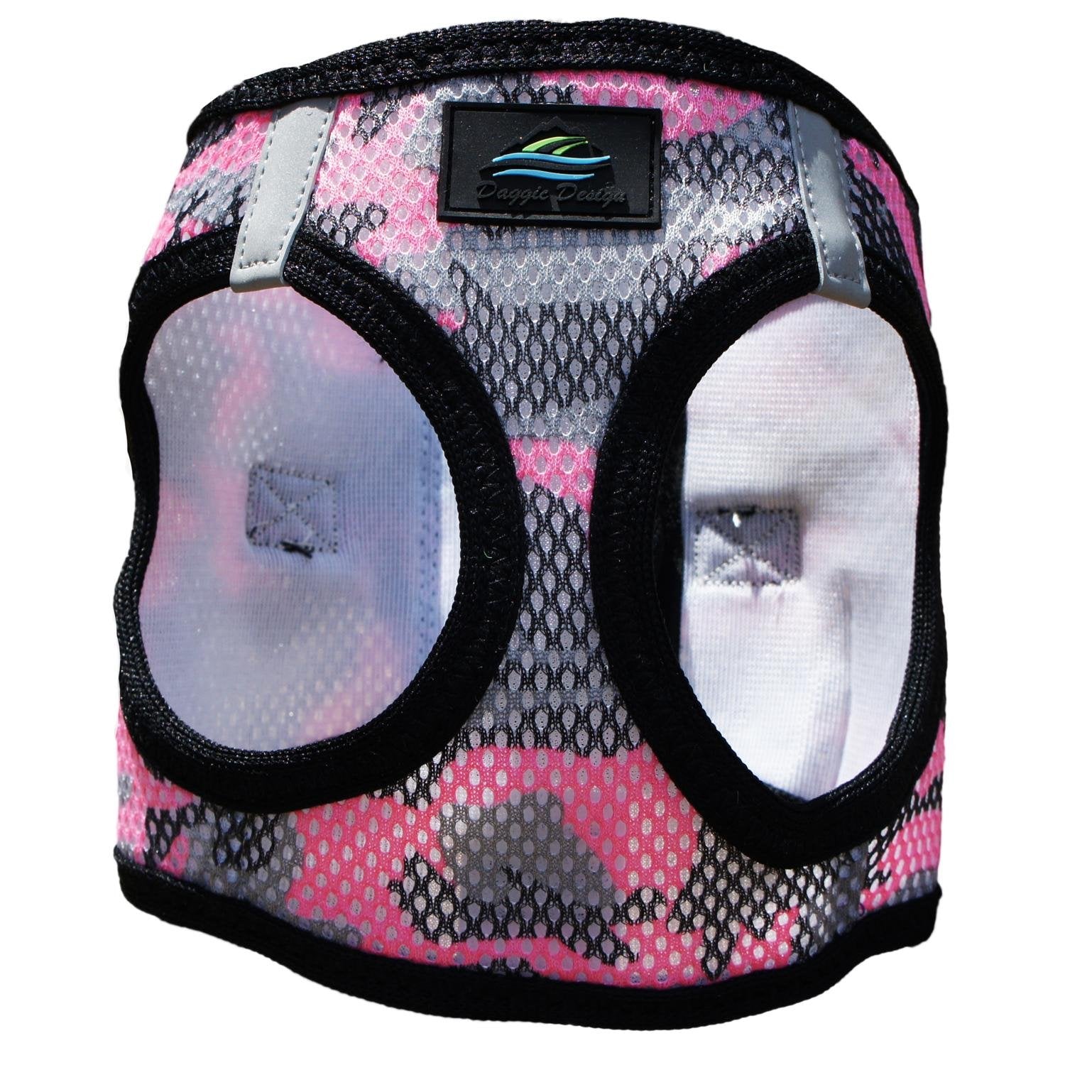 American River Camo Choke Free Dog Harness - Pink