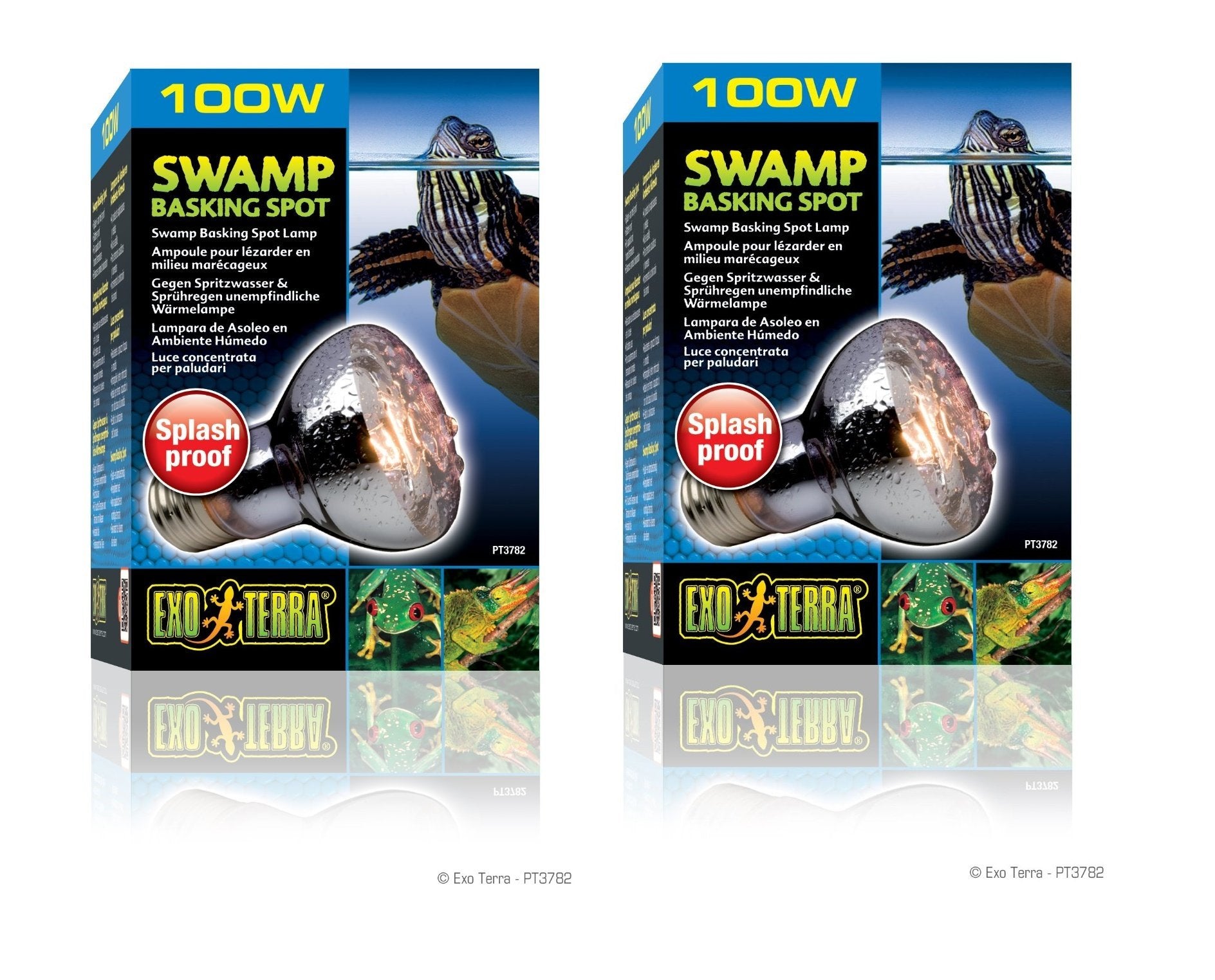 (2 Pack) Exo Terra Swamp Glo Basking Spot Lamp, 100 Watt