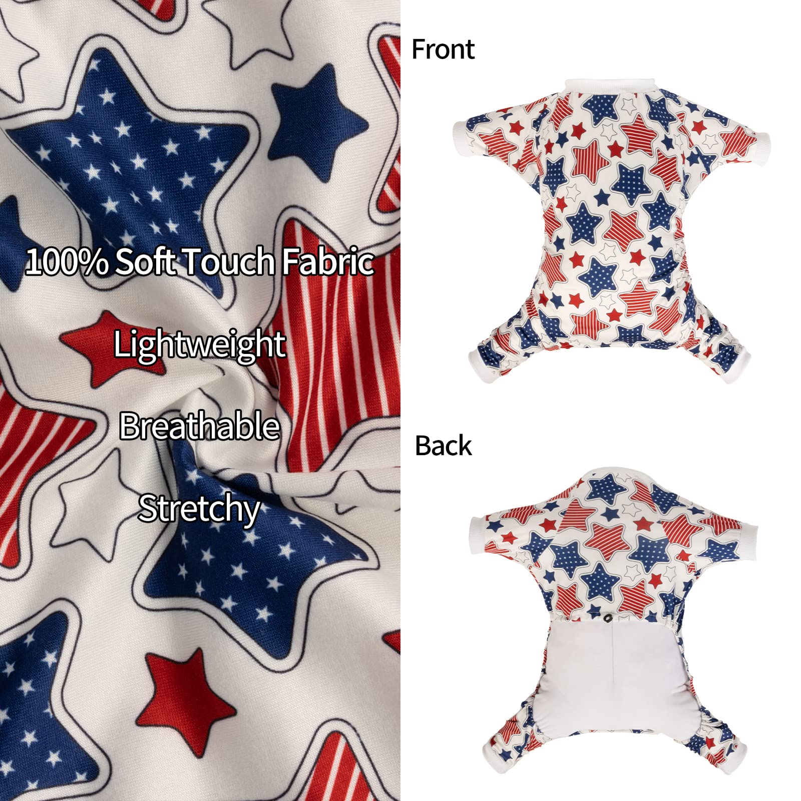 Cutebone Small Dog Pajamas Shirt Stretchy Summer Puppy Pjs Soft Cat Onesies Pet Clothes For Daily Wear Da19Xl