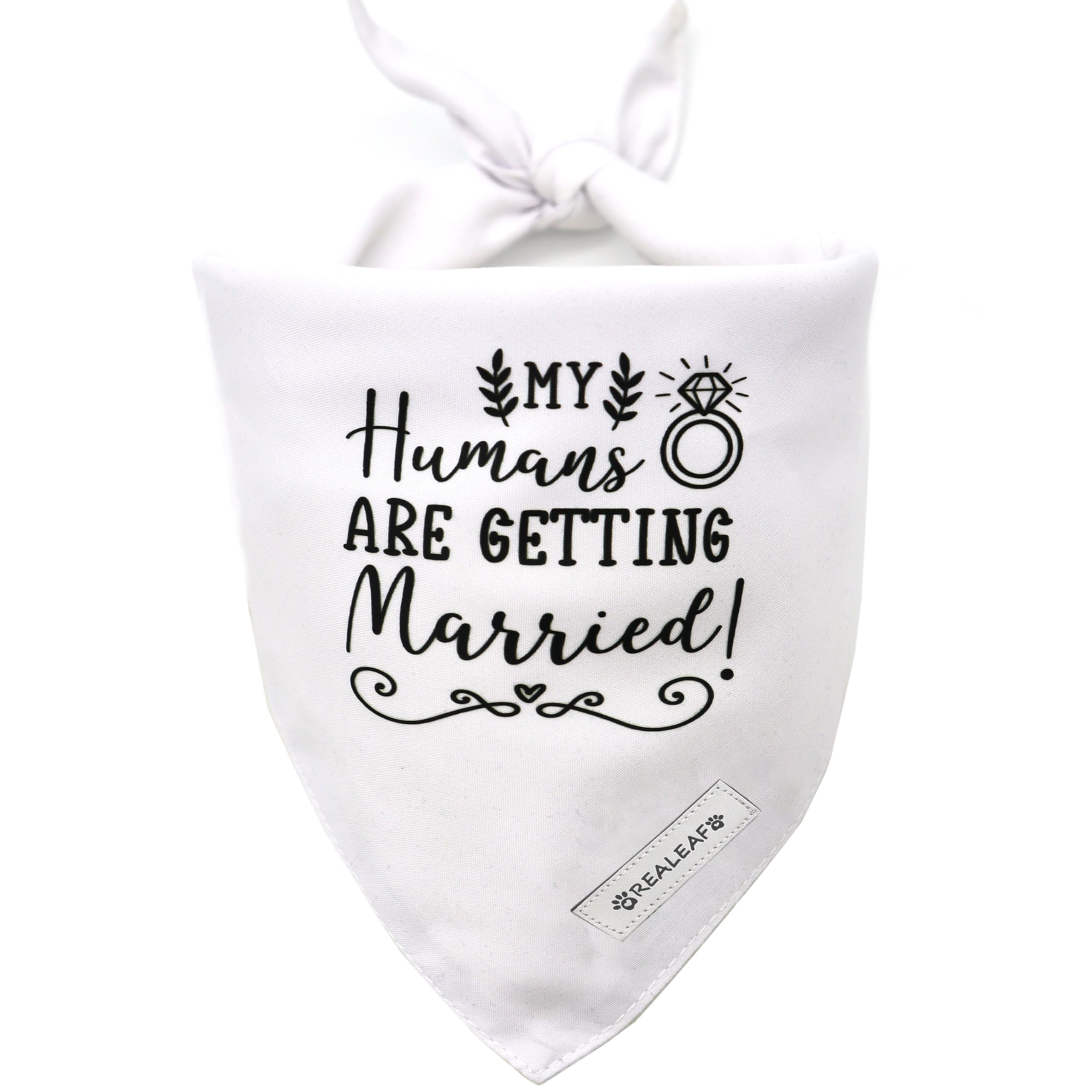Realeaf Engagement Gift, My Humans Are Getting Married Dog Bandana, Dog Wedding Outfit For Boy And Girl, Premium Durable Fabric,