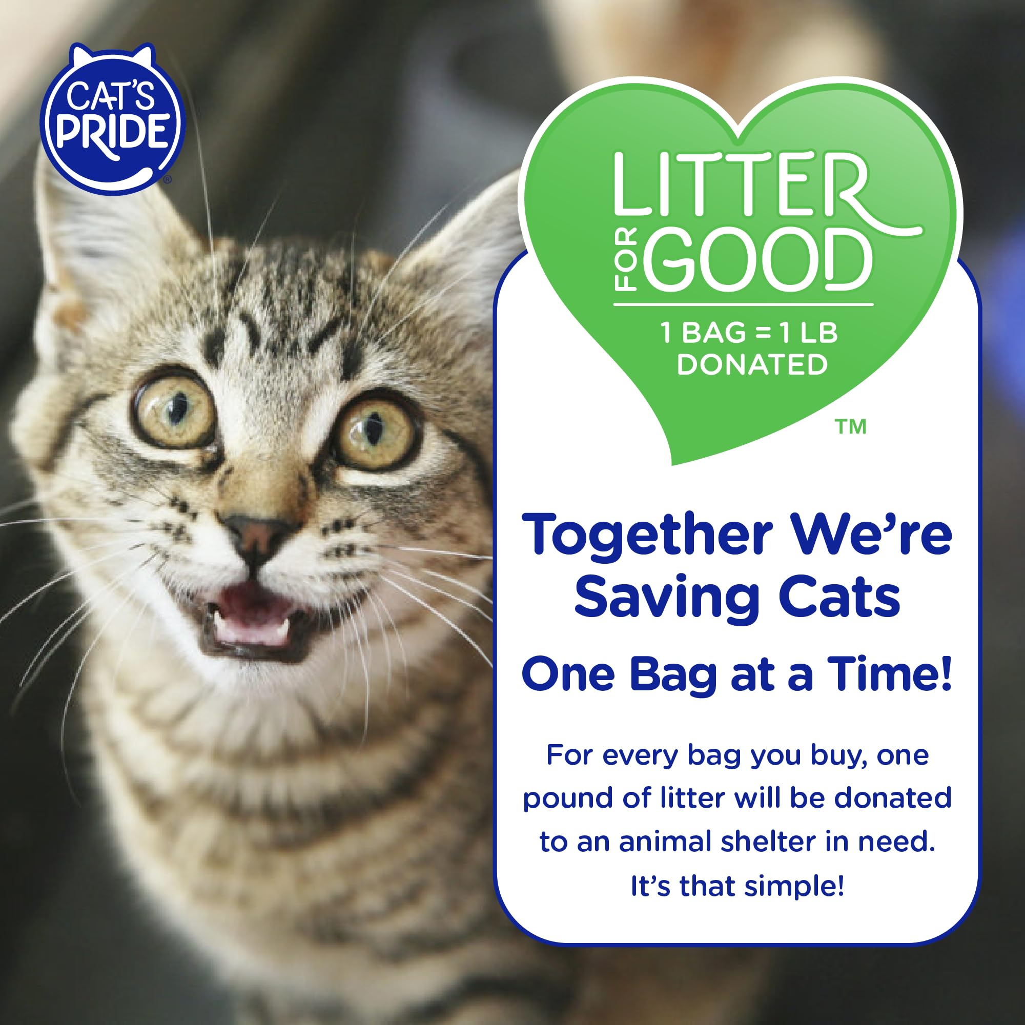 Cats Pride Premium Lightweight Clumping Litter: Pure & Fresh - Up to 10 Days of Powerful Odor Control - Multi-Cat, Scented, 18