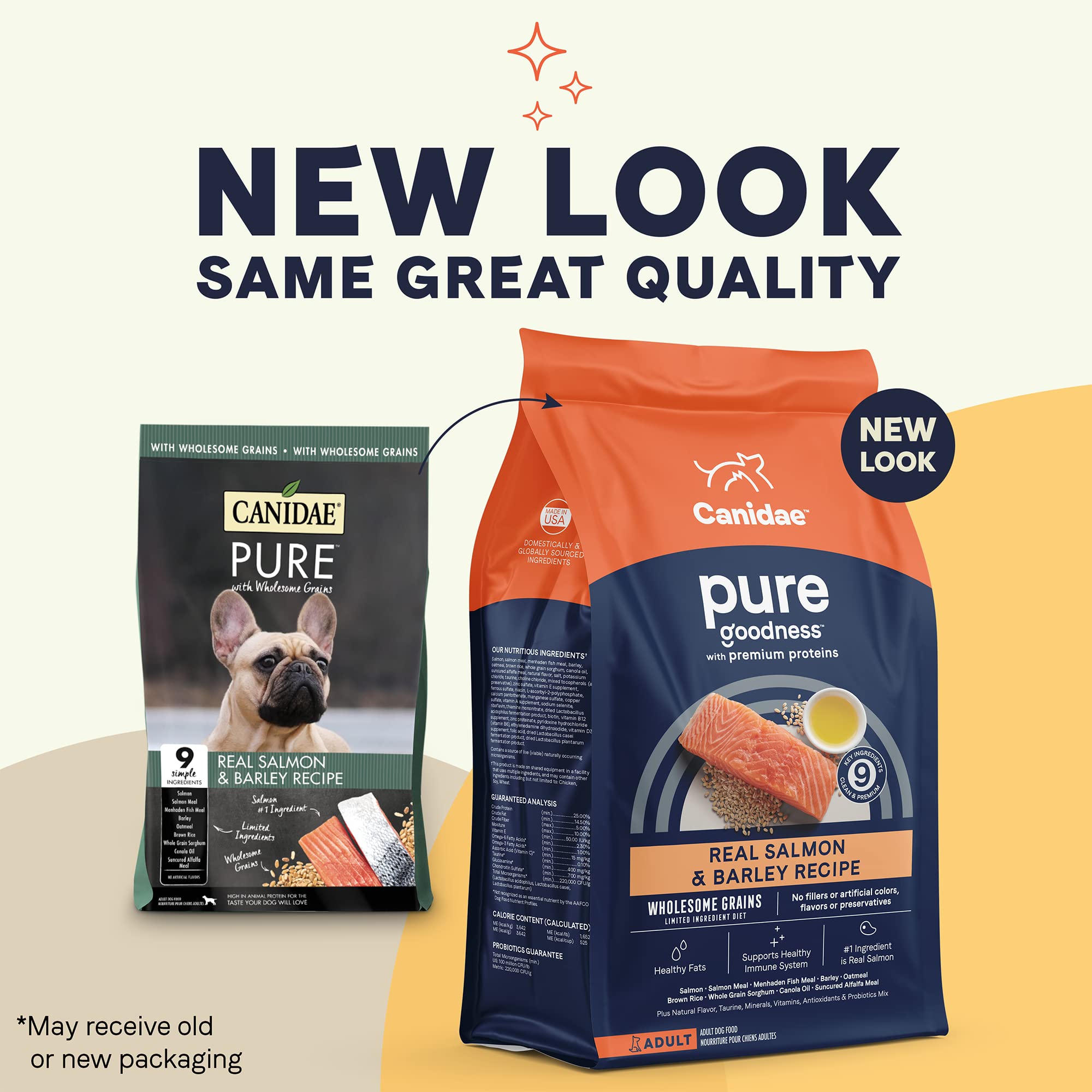 CANIDAE Pure Limited Ingredient Premium Adult Dry Dog Food, Real Salmon & Barley Recipe, 22 lbs, with Wholesome Grains