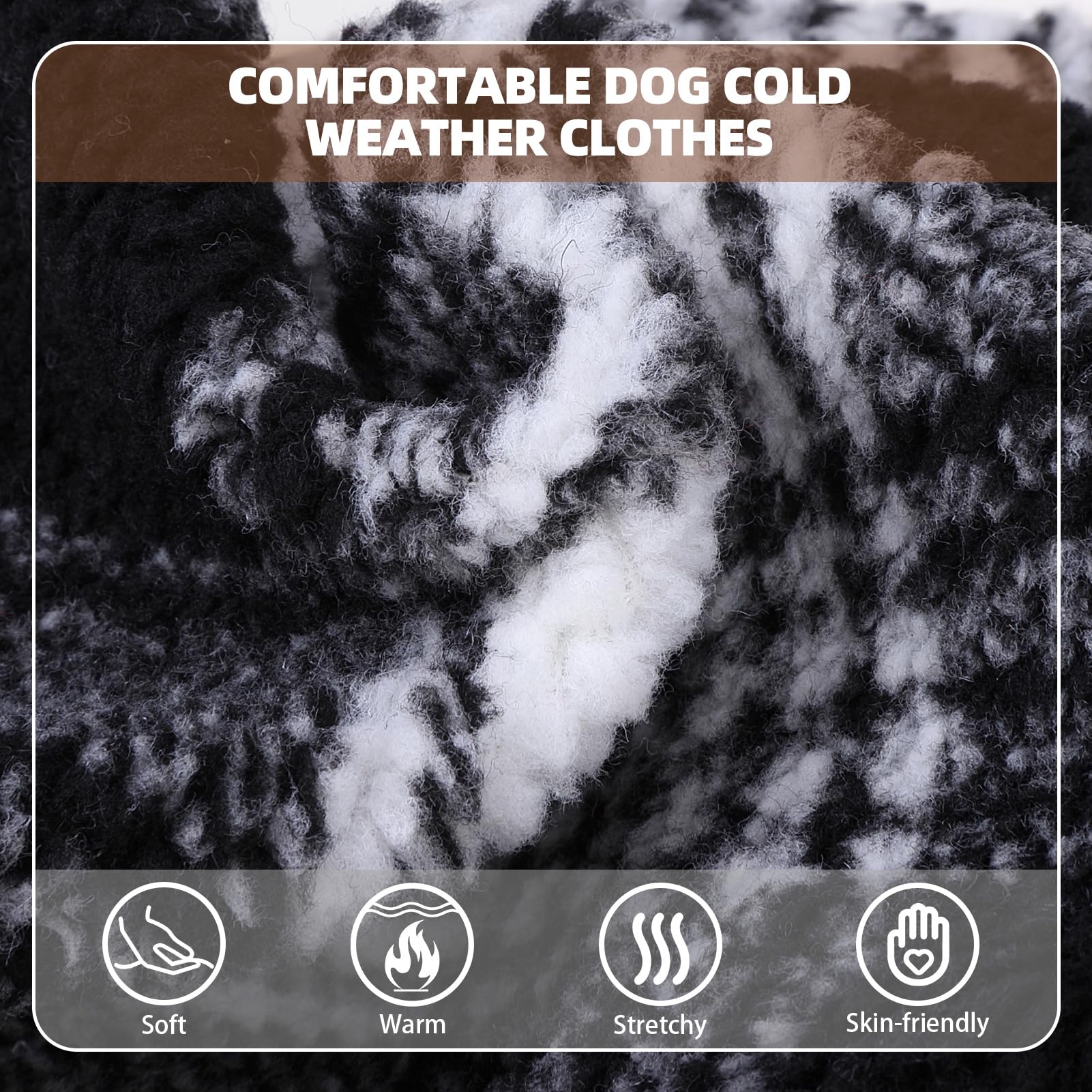 PUPTECK Dog Hoodie Puppy Sweatshirt Warm Dog Sweater Winter Clothes Cold Weather Coats for Small Medium Large Dogs, Black, L