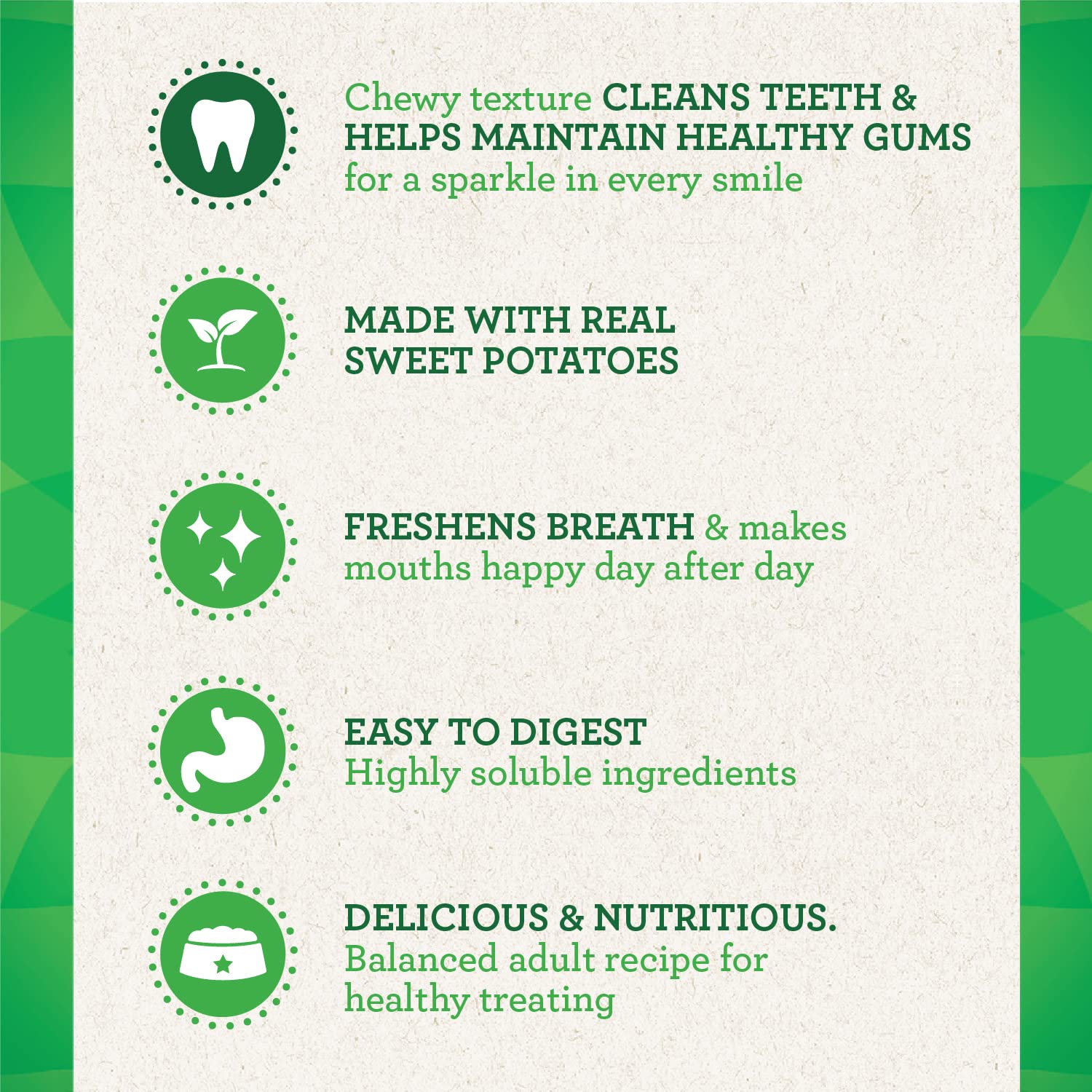 Greenies Teenie Natural Dog Dental Treats, Sweet Potato Flavor, 36 oz. Pack (130 Treats)