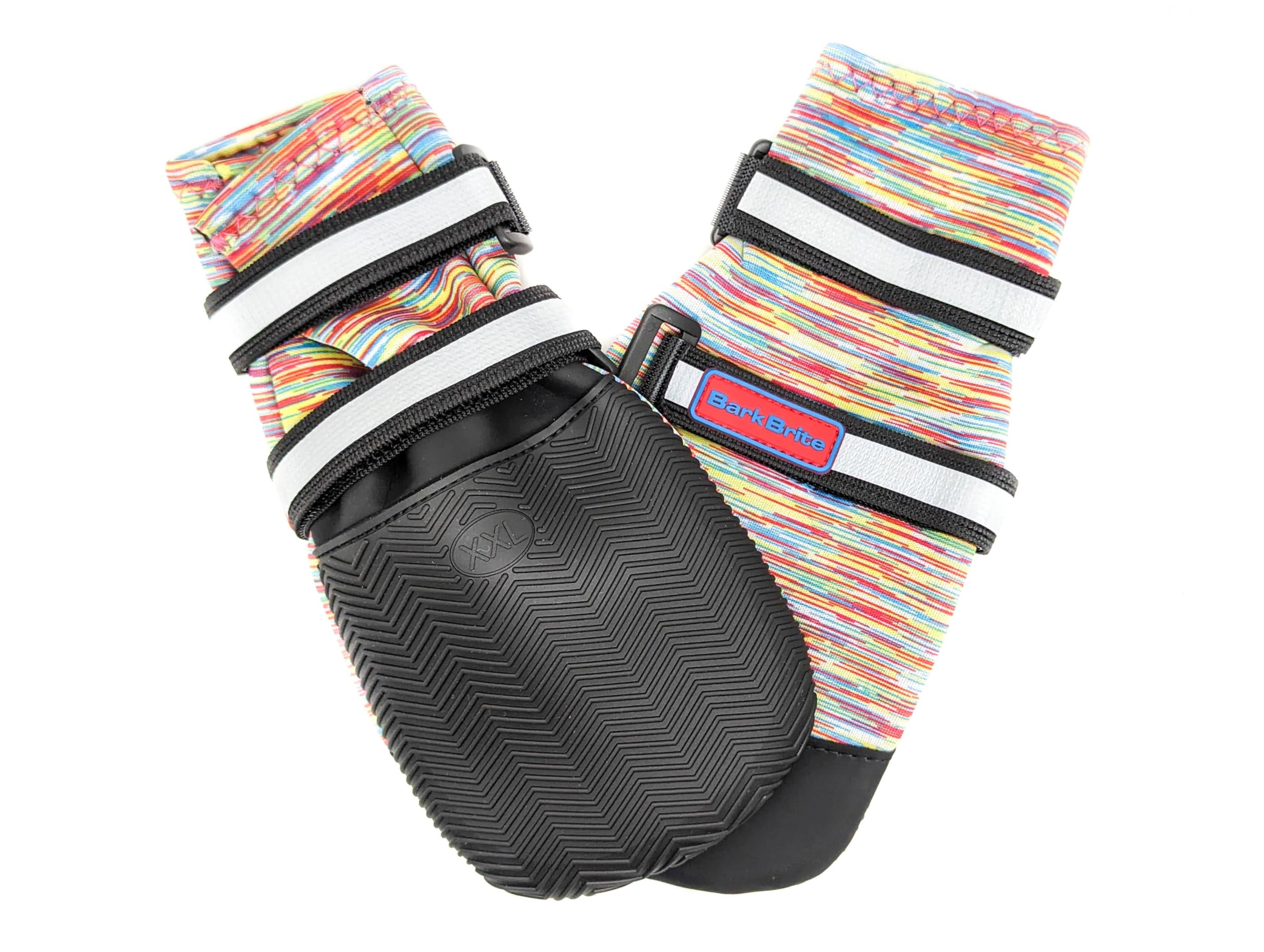 All Weather Neoprene Paw Protector Dog Boots With Reflective Straps In 5 Sizes! (Multicolor Xxl)