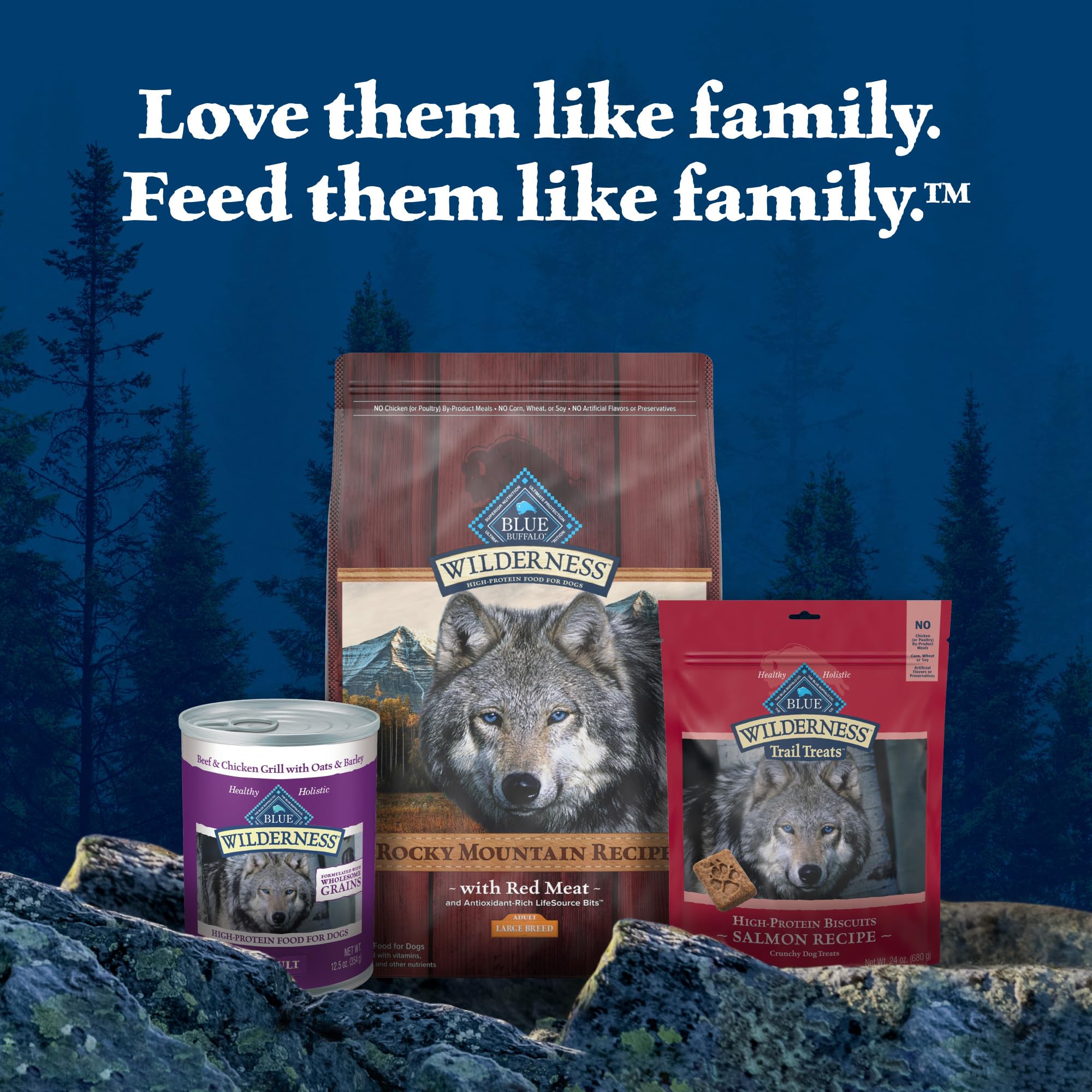 Blue Buffalo Wilderness Rocky Mountain Recipe High-Protein Large Breed Adult Dry Dog Food, Made in the USA with Natural Ingredie