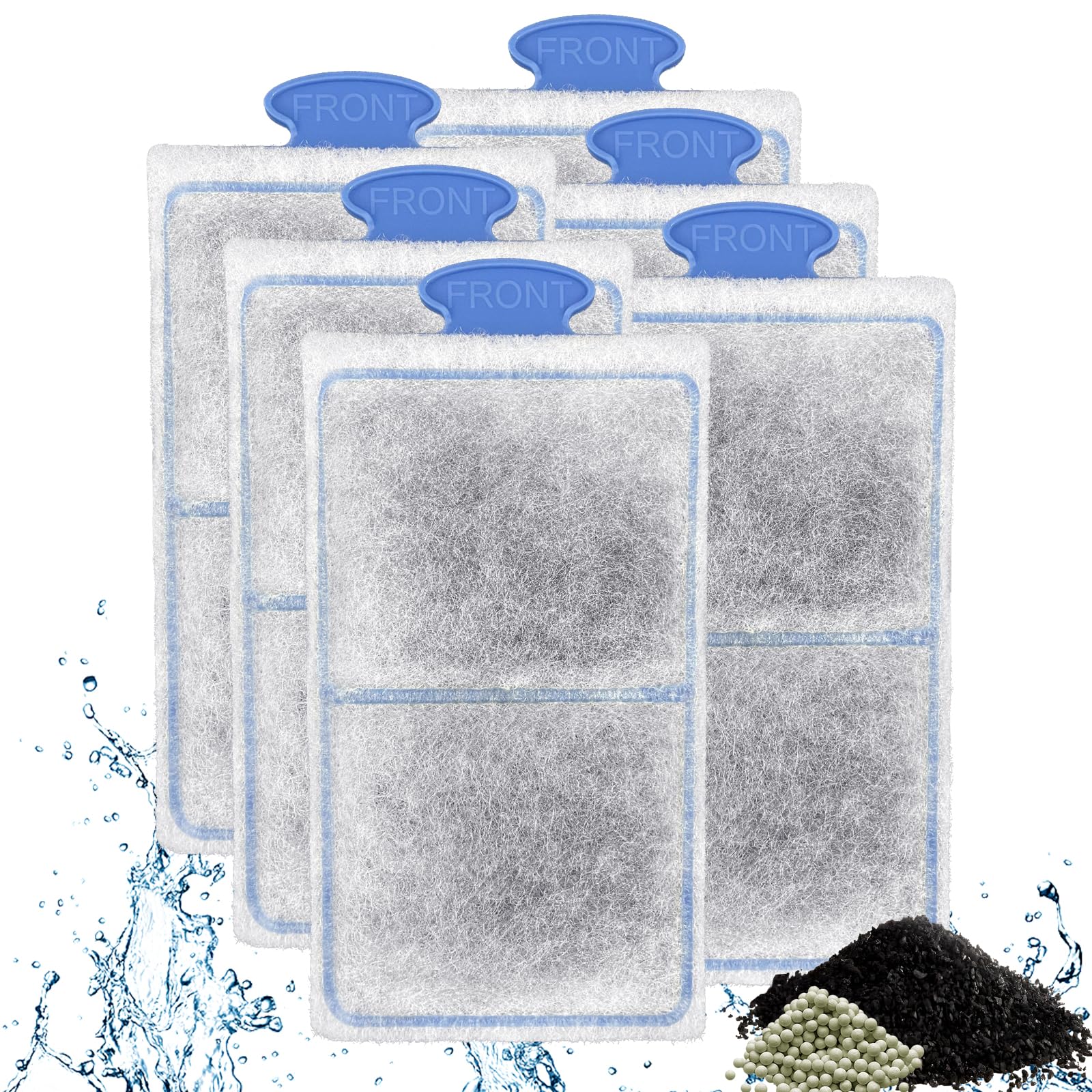 Driamor 6 Pack Pf-S Fish Tank Filter Cartridges For Top Fin Silenstream Pf-S Small Filter, Thickened Cotton Replacement Aquarium