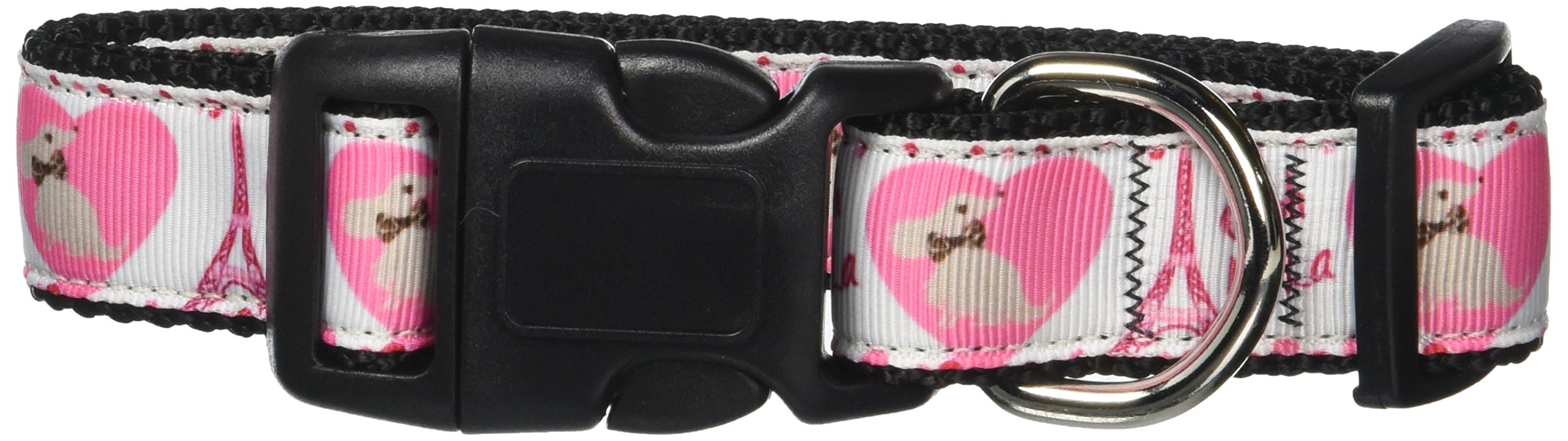 Mirage Pet Products 125-198 MD Oh La La Paris Nylon Dog Collar, Medium