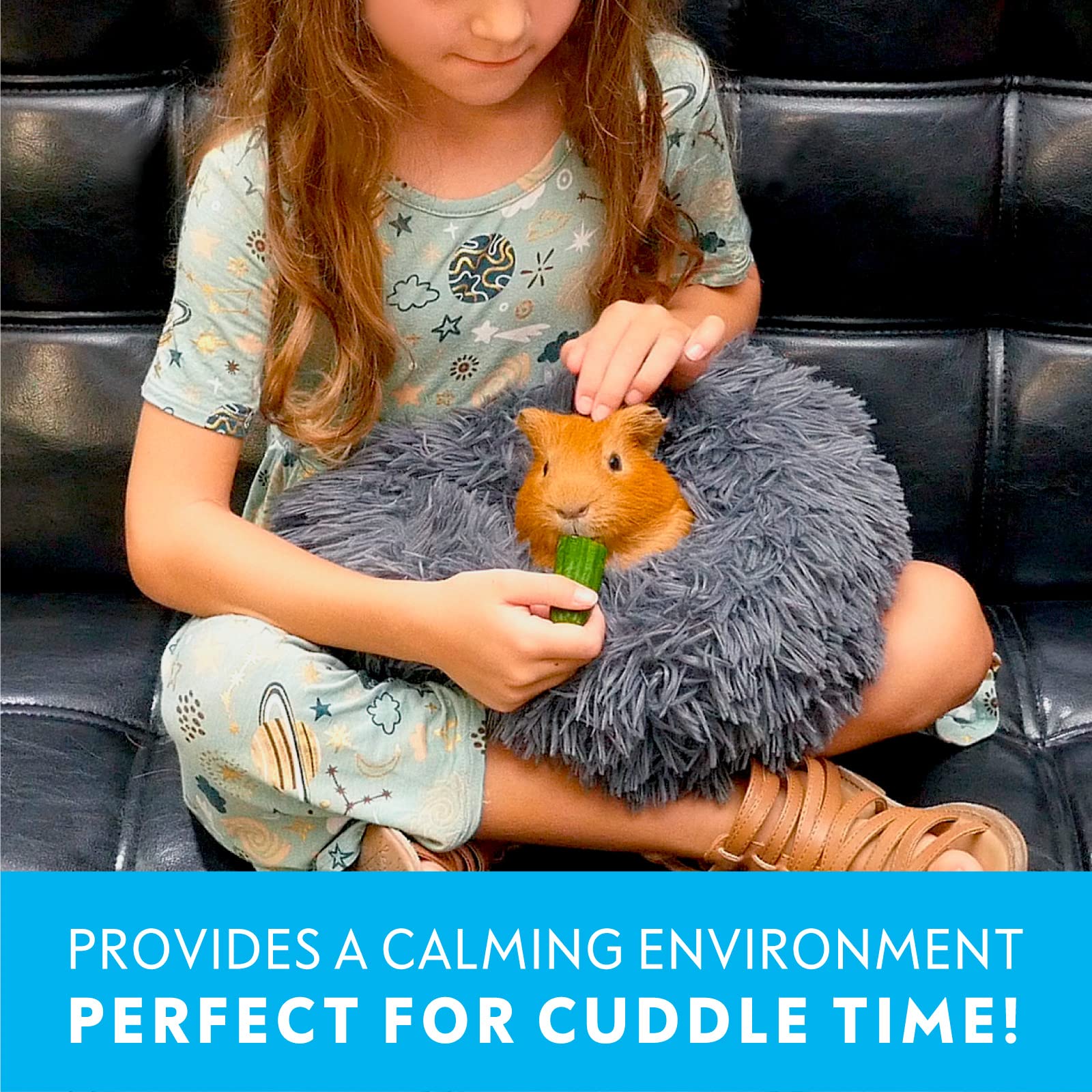 Paw Inspired Furr-O Burrowing Pet Bed For Guinea Pigs And Other Small Animals (Light Gray)