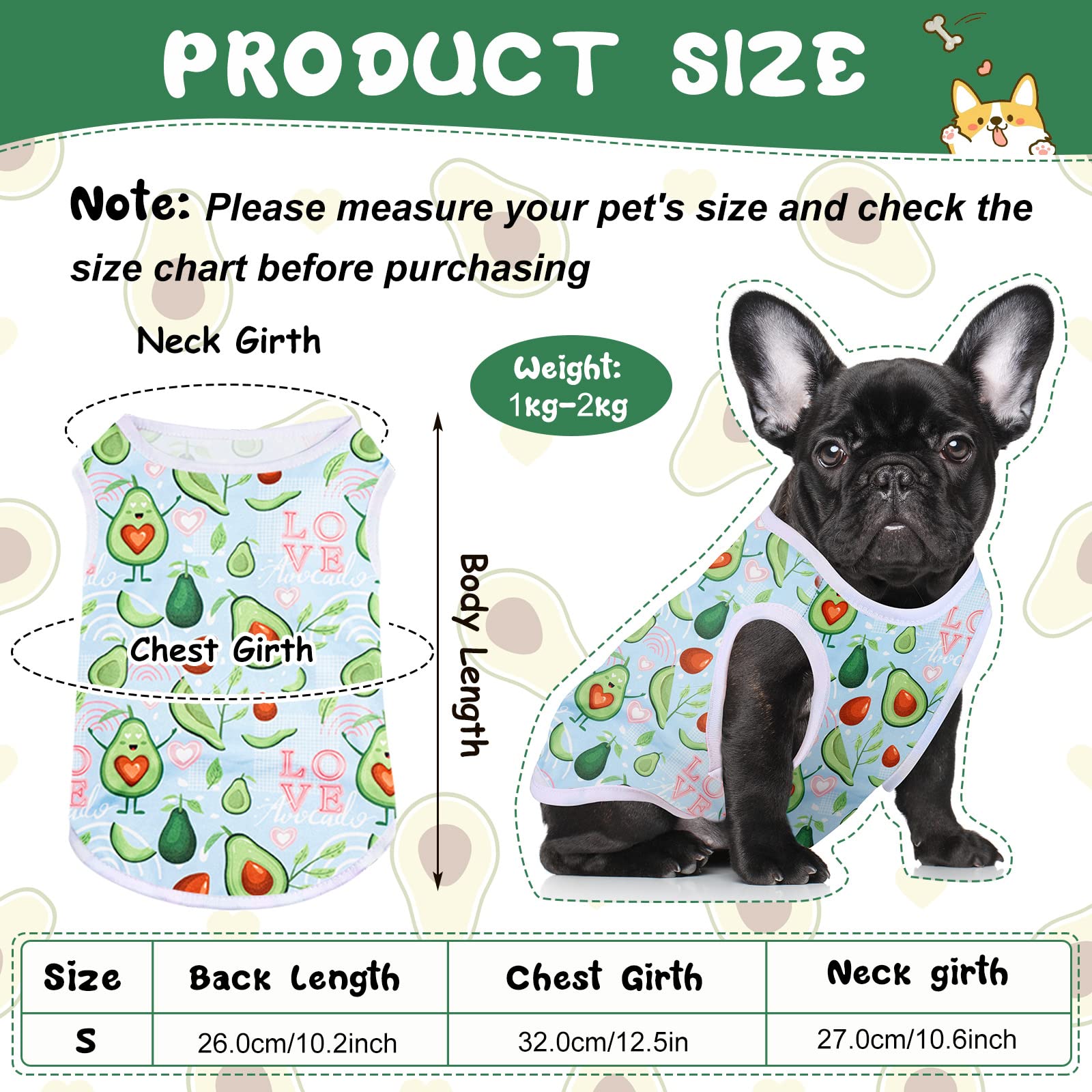 Saintrygo 10 Pcs Lovely Puppy Shirts Print Dog Clothes Breathable Pet Cartoon Dog Shirt Clothes Sweatshirt For Puppy Cat(Small)