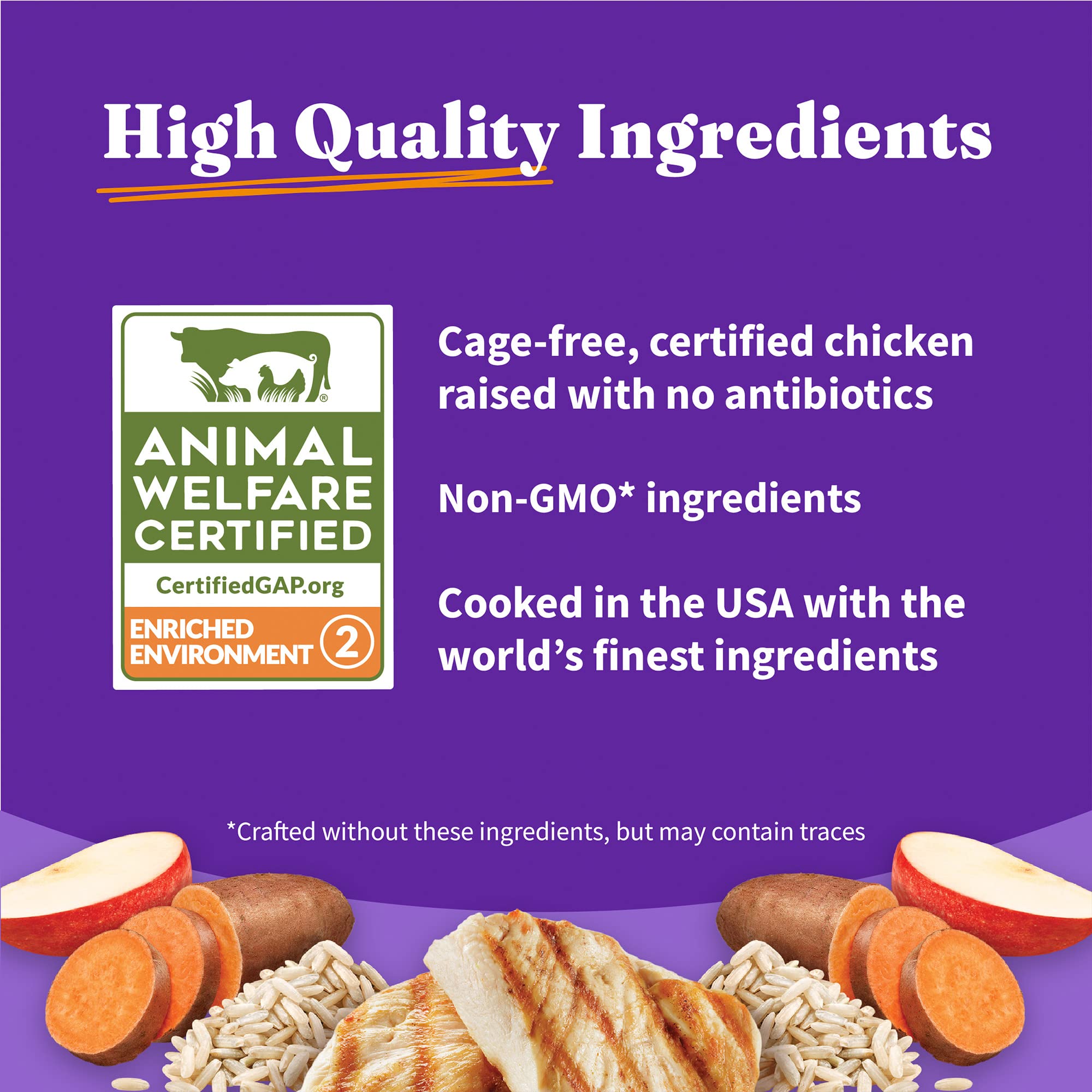Halo Holistic Dog Food, Complete Digestive Health Cage-Free Chicken and Brown Rice Recipe, Dry Dog Food Bag, Small Breed Formula