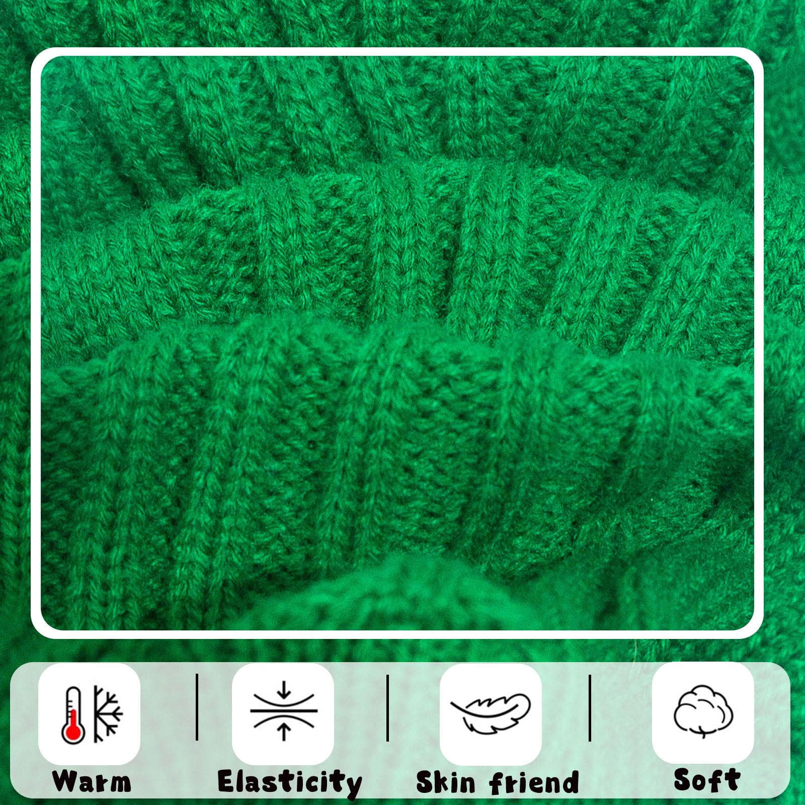 Bright Green Small Dog Knitted Sweater - Warm Thick Puppy Turtleneck Pullover For Chihuahua, Teacup Dog, Yorkie - Autumn Winter