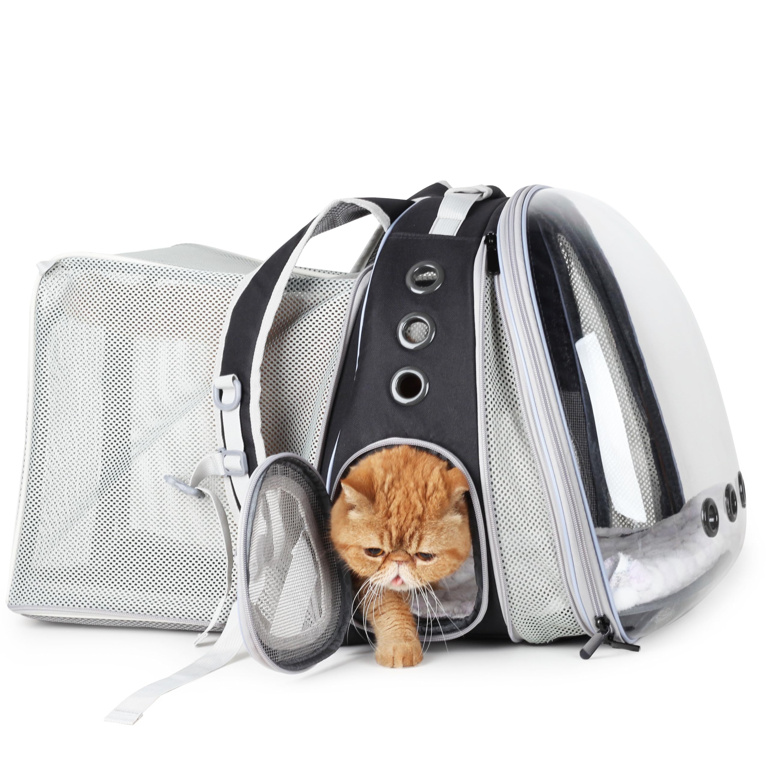 Lollimeow Cat Carrier Backpack, Bubble Dual Expandable Backpack Carrier, Pets And Small Dogs,Airline-Approved, Designed For Trav