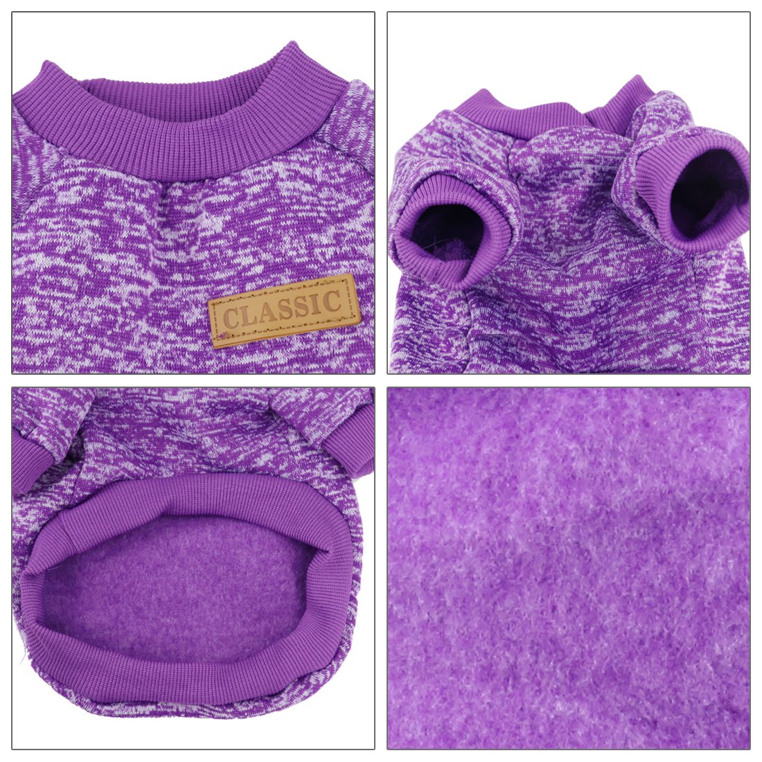 Idepet Pet Dog Classic Knitwear Sweater,Soft Fleece Coat for Small,Medium,Large Dog,Warm Pet Dog Cat Clothes,Soft Puppy Customes
