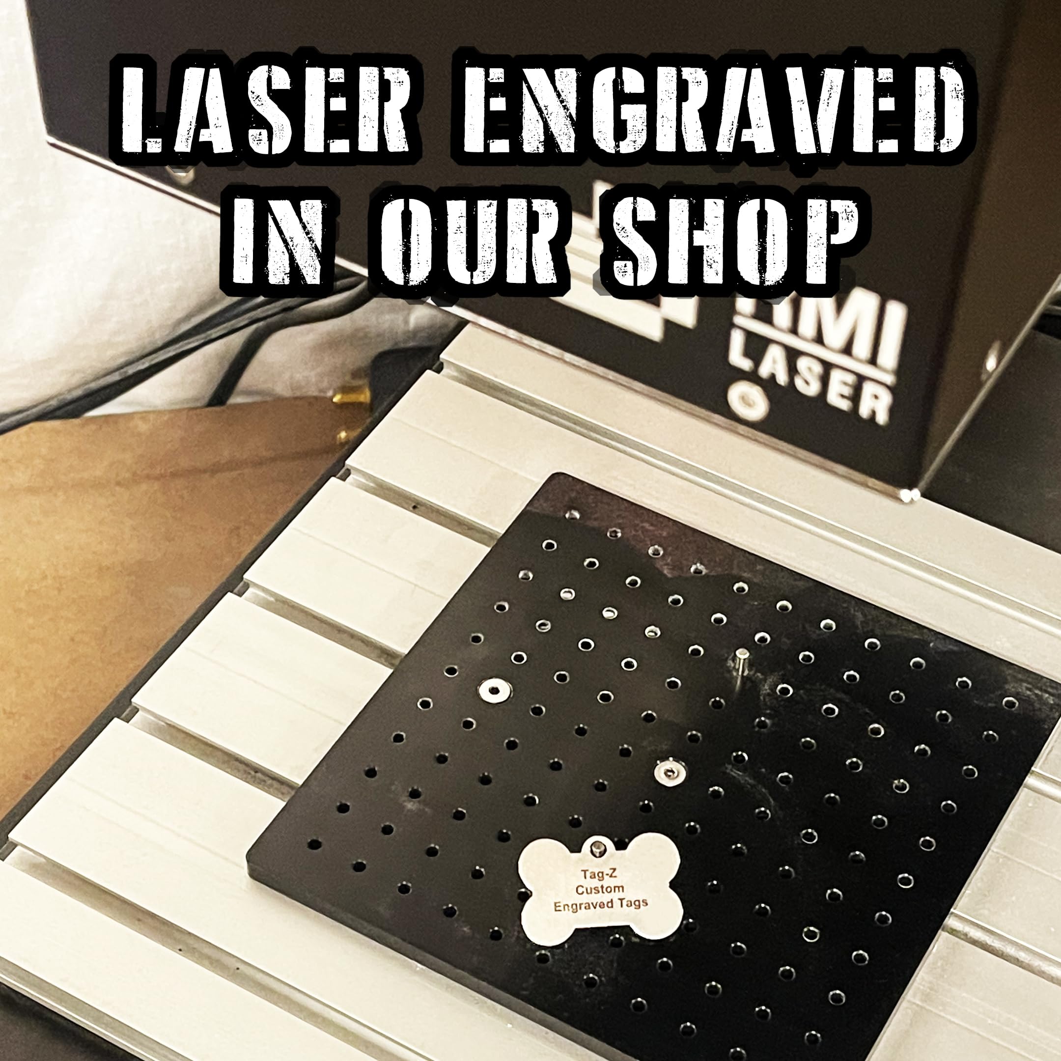 New Jersey Flag Pet Id Tags, Custom Printed And Laser Engraved Bone