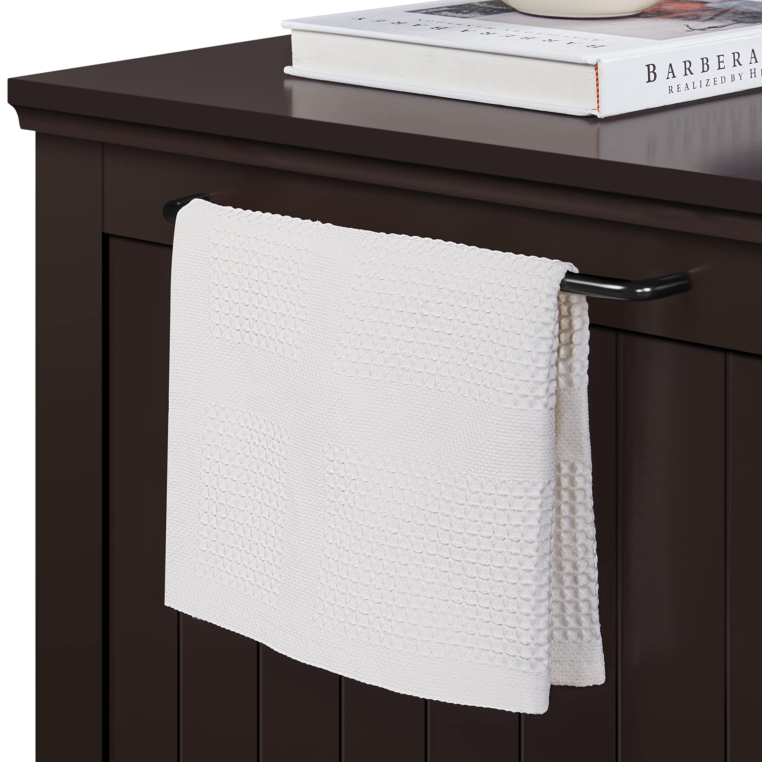 Yaheetech Cat Litter Box Enclosure, Litter Box Furniture Hidden With Towel Bar, Wooden Cat Washroom, Dog Proof Cat Litter Box Cabinet, Indoor Cat House, Side End Table, Espresso