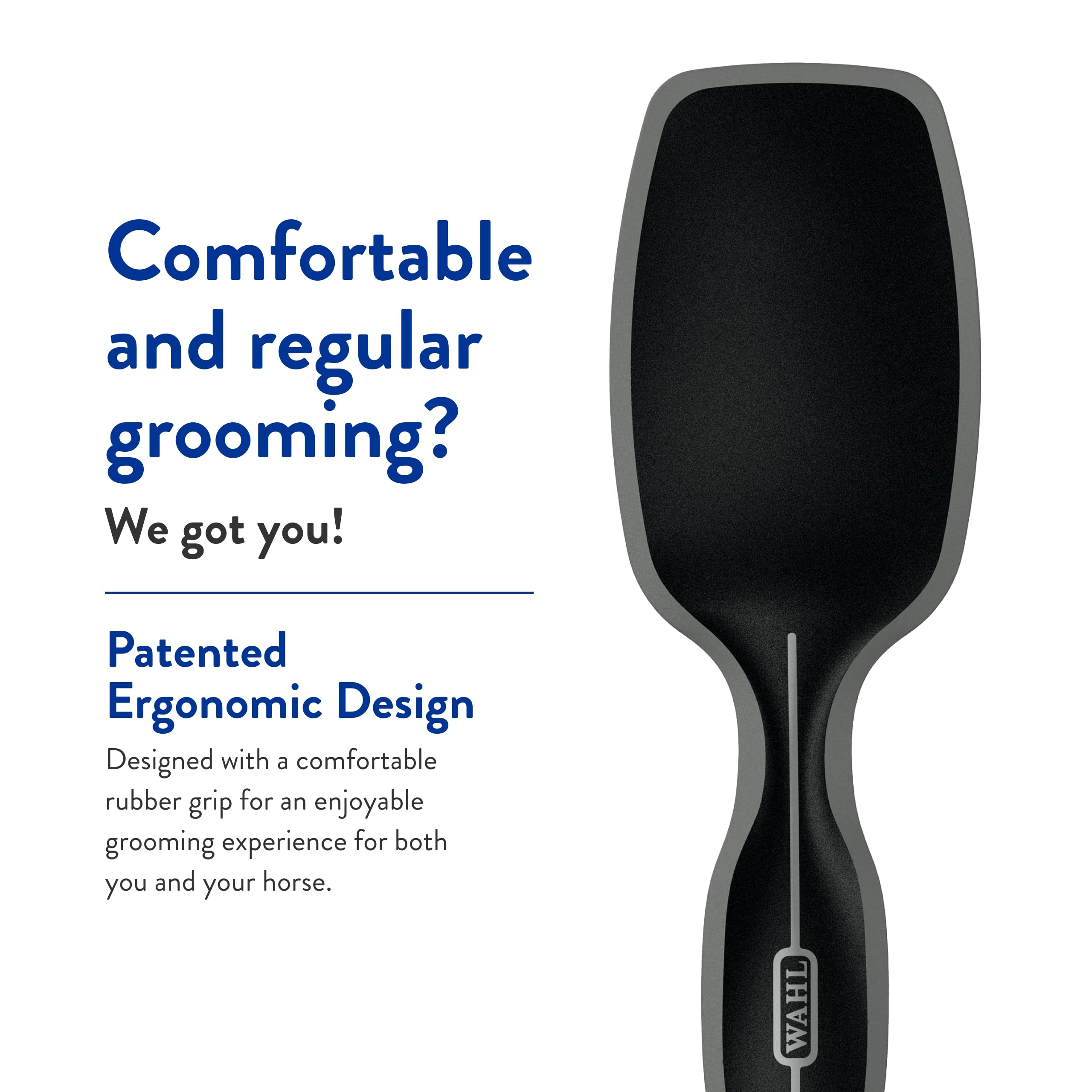 Wahl Professional Animal Equine Grooming Tool - Mane & Tail Brush (#858709-100) For Horses - Black