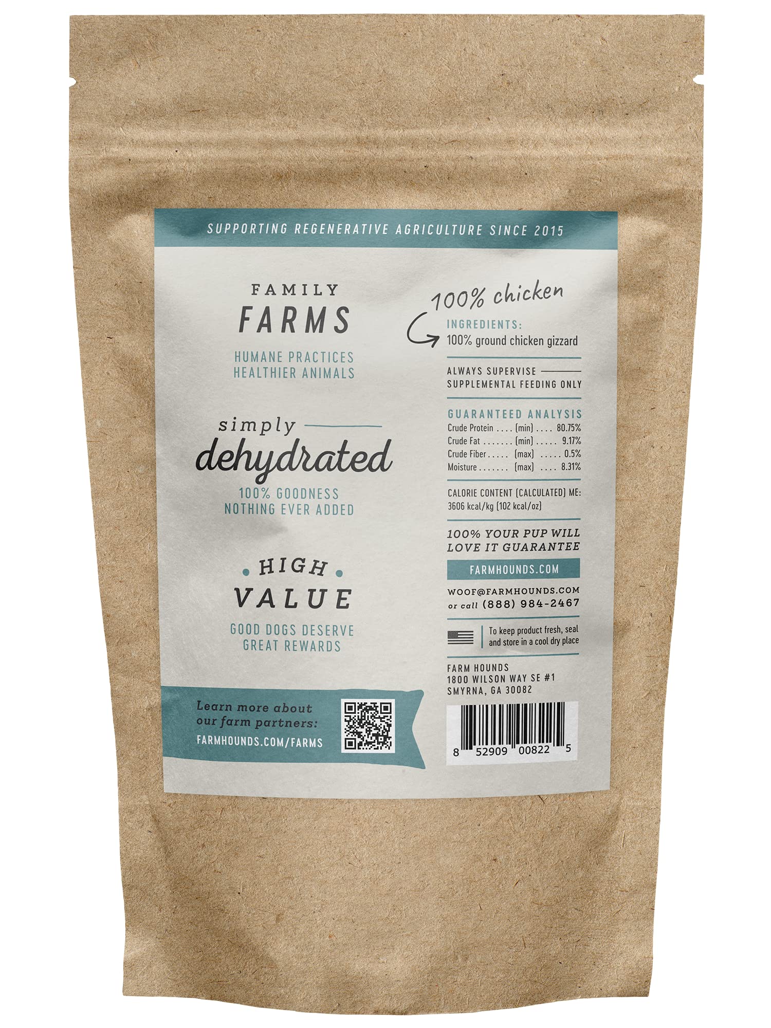 Farm Hounds - Chicken Gizzards - Premium Natural Jerky for Dogs - 100% Humanely Raised Chicken - Break-to-Size - Great for Train