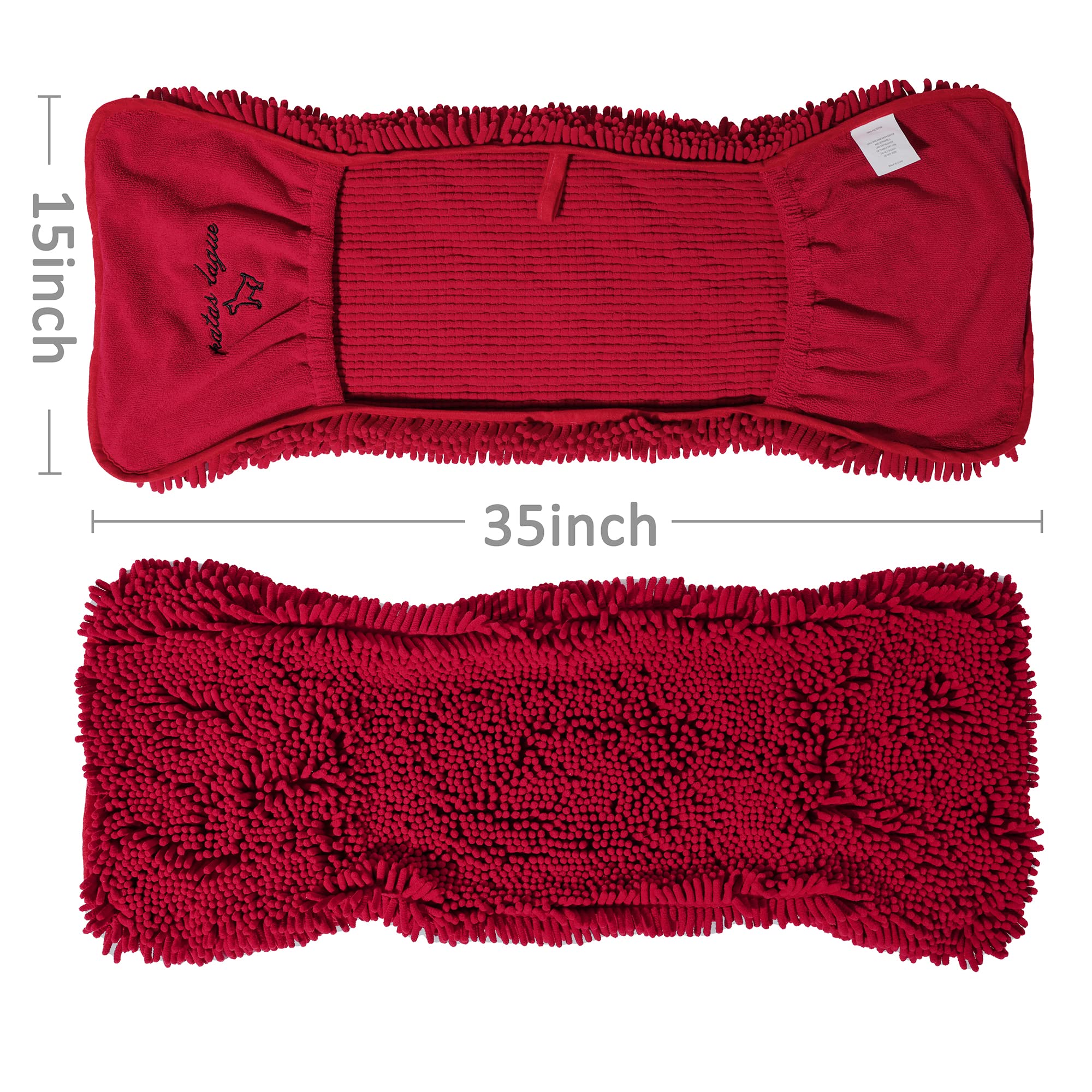 Patas Lague Absorbent Dog Towel for Drying Dogs Large, 35  x15   Extra Large Microfiber Quick Drying Pet Bath Towel with Han