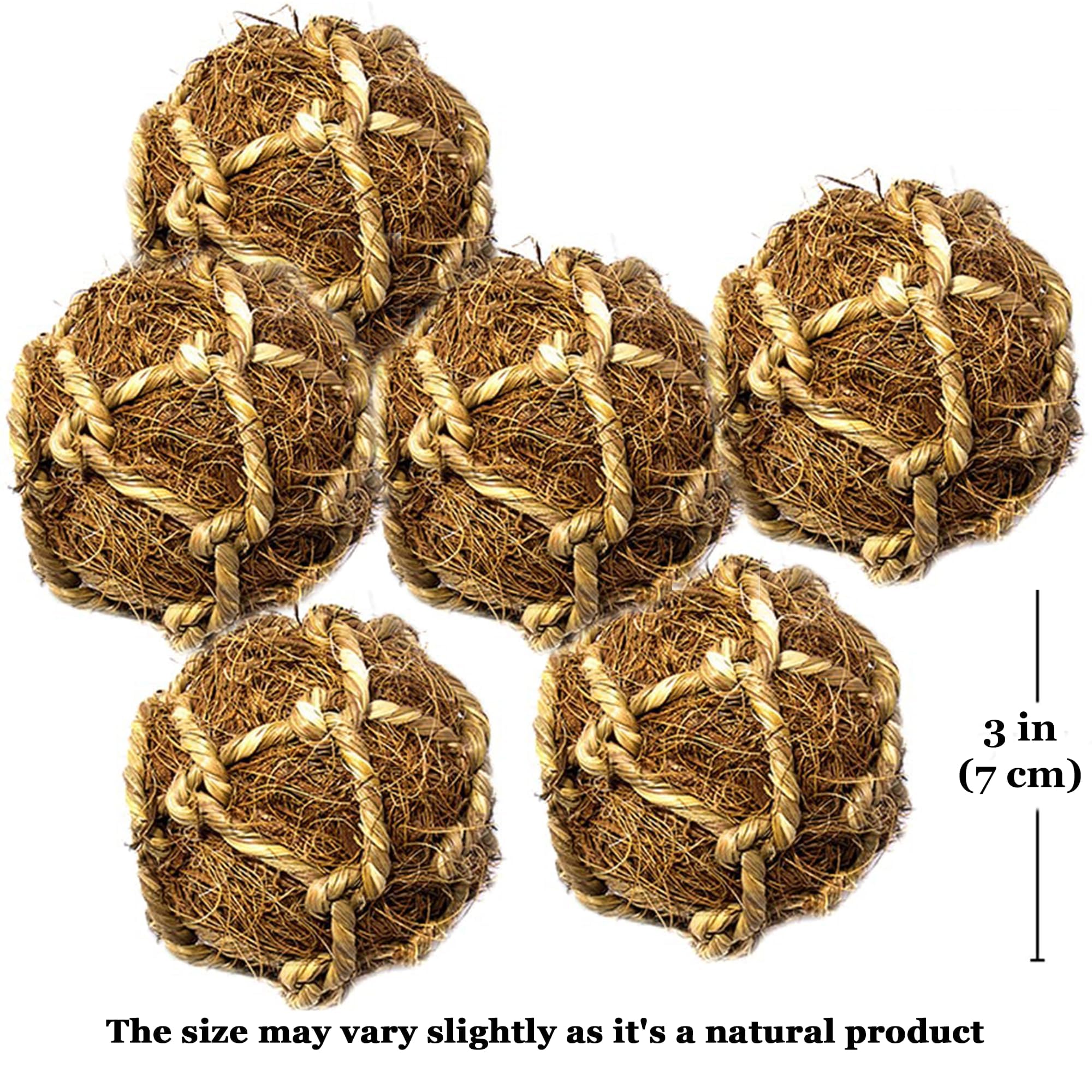 SunGrow Assorted Rabbit & Cat Chew Balls, Teething Activity Toy for Pocket Pets, Improves Dental Health, Environment Friendly, S