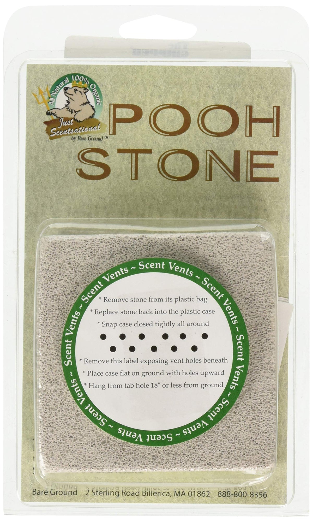 Just Scentsational Pooh Stone Scented Dog Attractant Training Device , Rust red