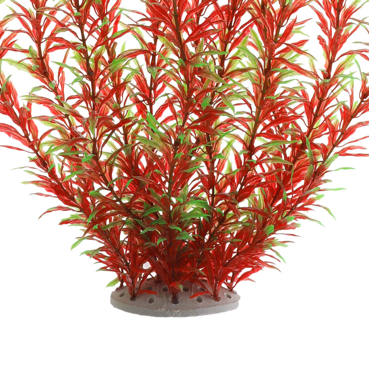 Aquarium Plastic Plants Large, Artificial Plastic Long Fish Tank Plants Decoration Ornaments Safe For All Fish 21 Inches Tall (J07 Wine&Green)