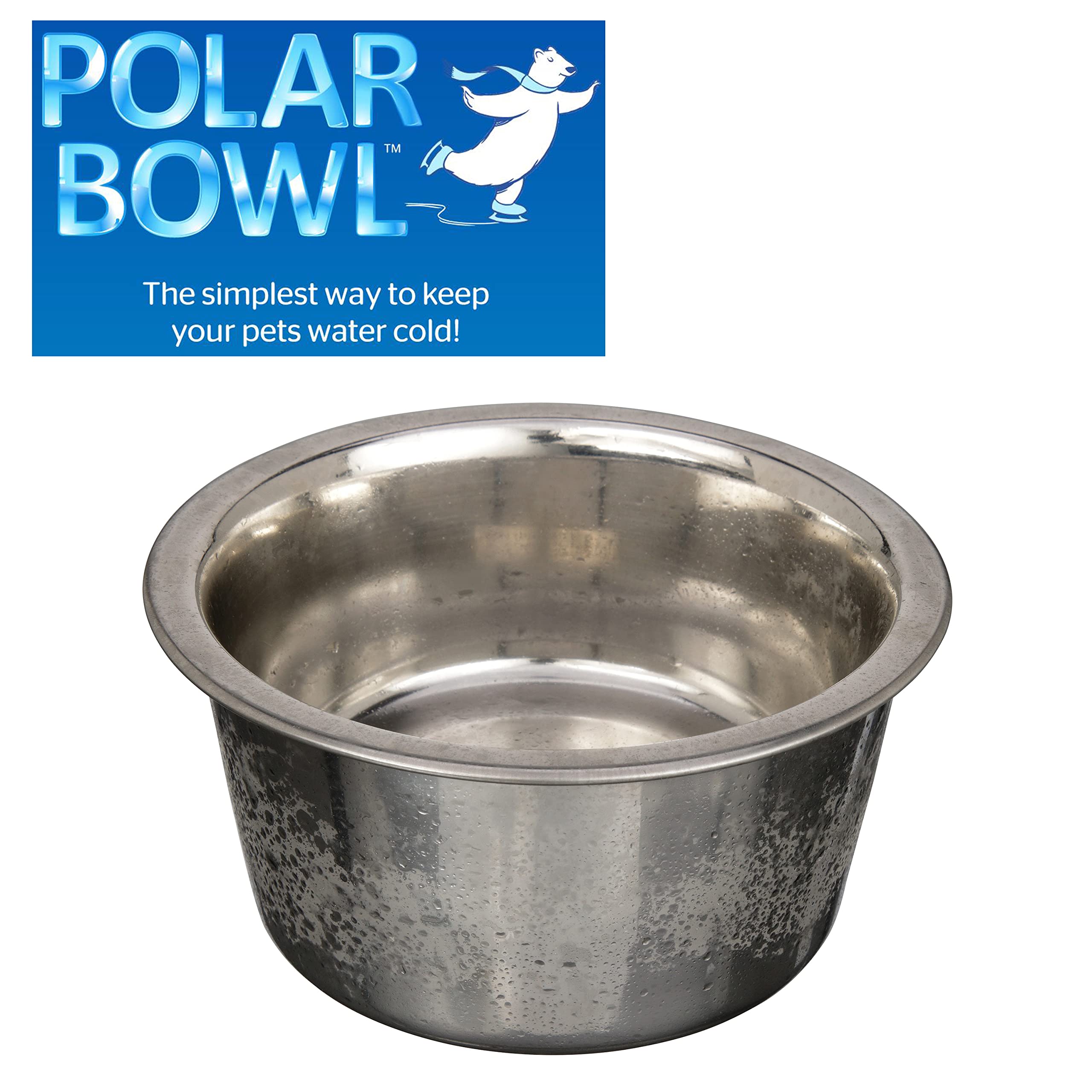 Neater Pets Polar Bowl - Freezer Bowl For Ice Cold Water For Dogs & Cats - Perfect For Hot Summer Days, (3.5 Cups)