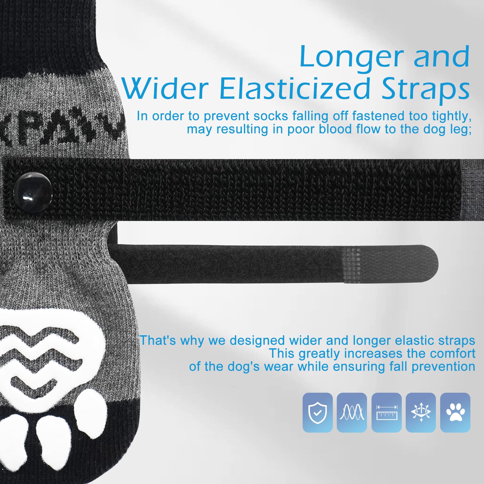 Expawlorer Anti-Slip Dog Socks-4 Pcs Double Sides Grips Traction Control On Hardwood Floor,Dog Shoes Paw Protector For Hot Pavem