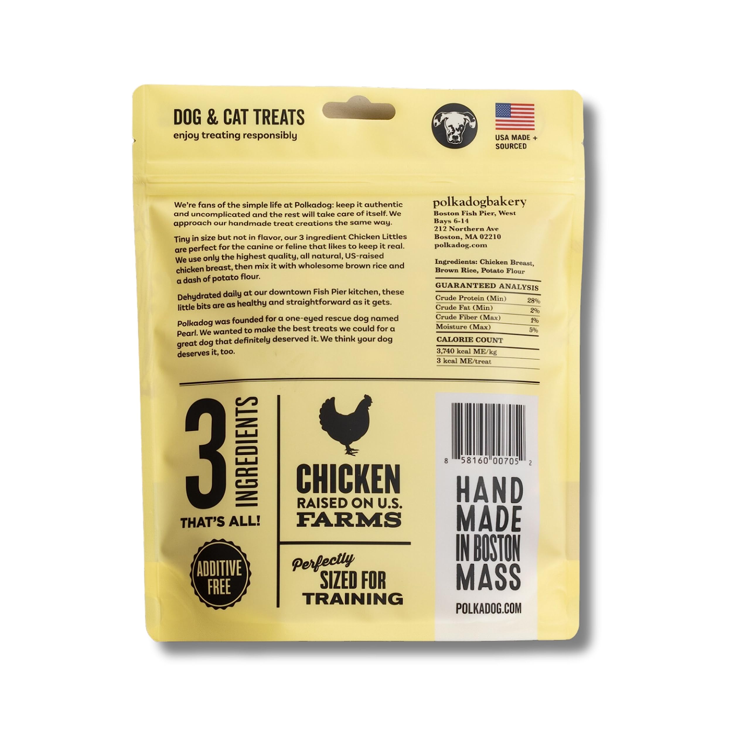 Polkadog Chicken Littles Crunchy Training Bits - All Natural, Limited Ingredient Healthy Training Treats for Dogs. Handcrafted &