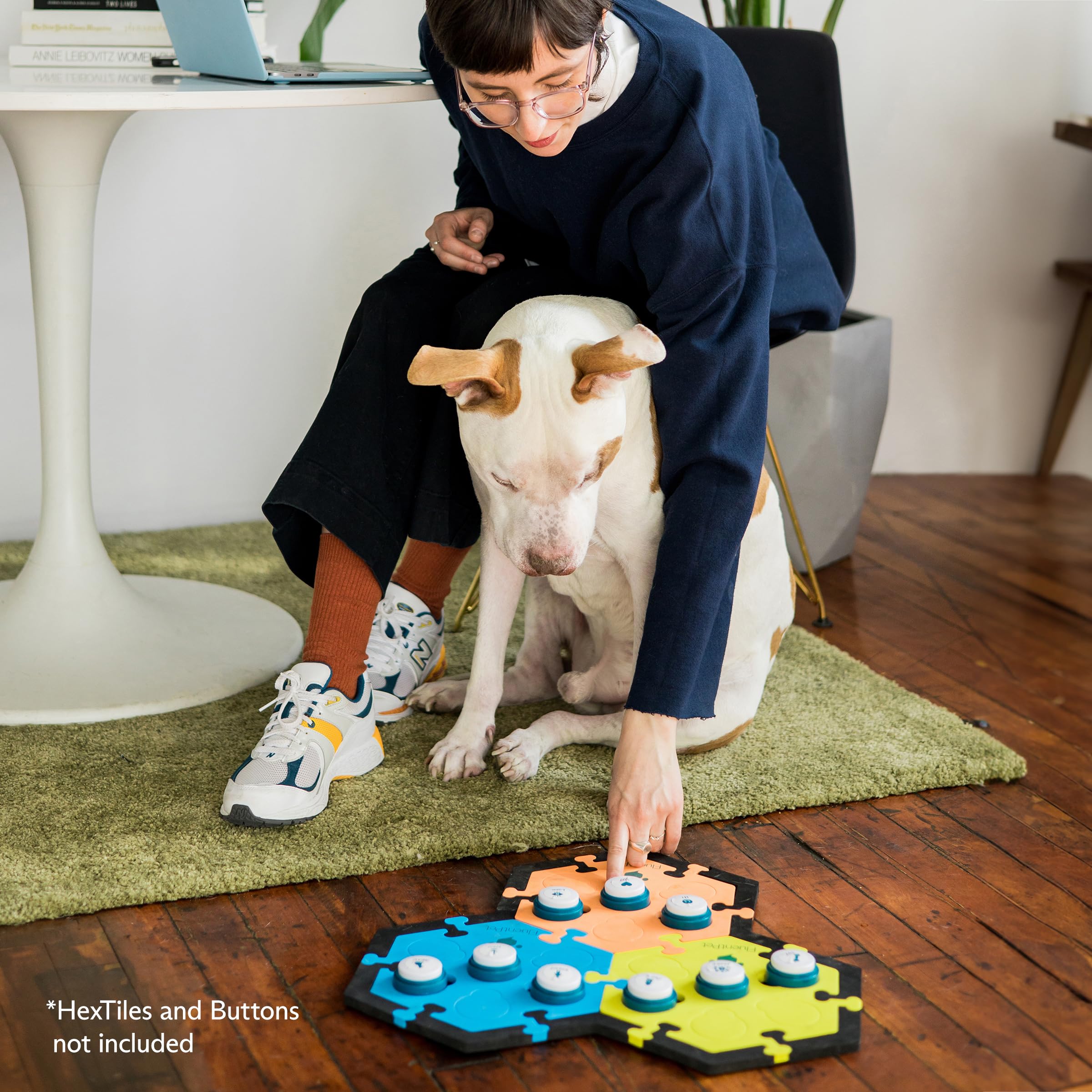 Fluentpet Edge Pieces (Set Of 32) - Edge Pieces For Hextiles That Hold Cat & Dog Buttons For Communication - Edge Pieces Protect