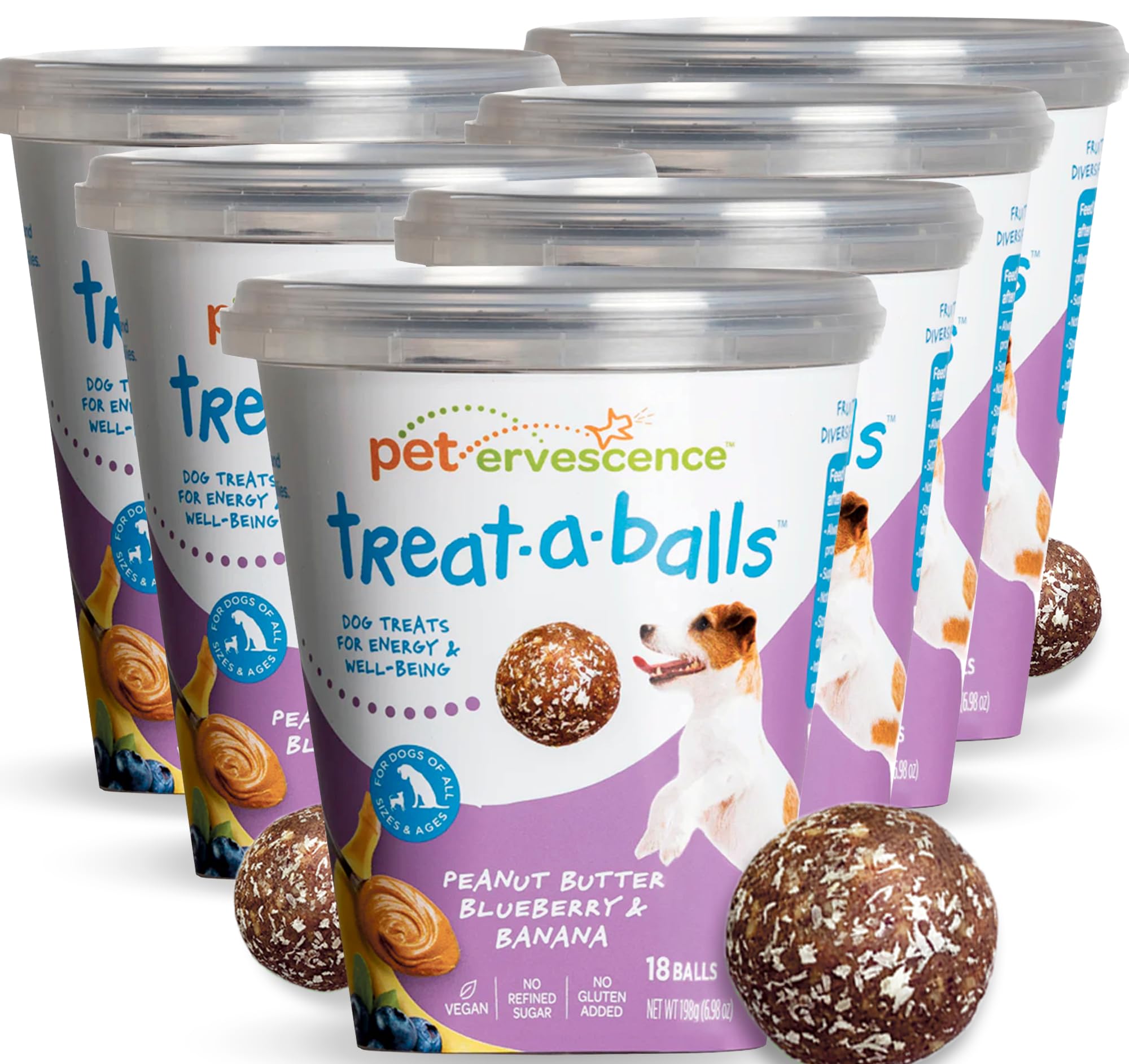 TREAT-A-BALLS Chewy & Soft Dog Treats Bulk - All Natural, Non-GMO, Gluten Free - All Breeds, Sizes, Ages - Made in New Zealand -