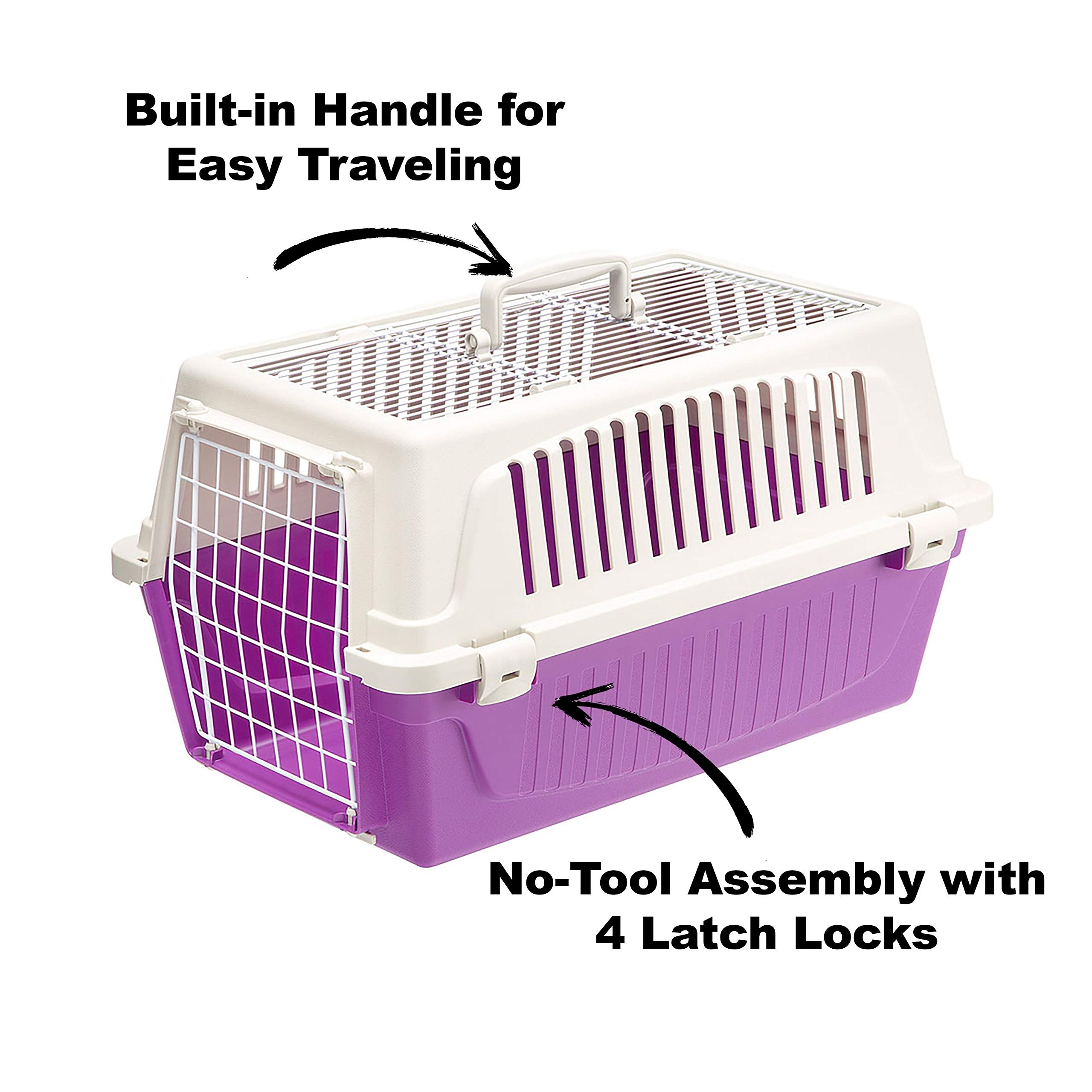 Atlas Pet Carrier | Small Pet Carrier For Dogs & Cats W/Top & Front Door Access