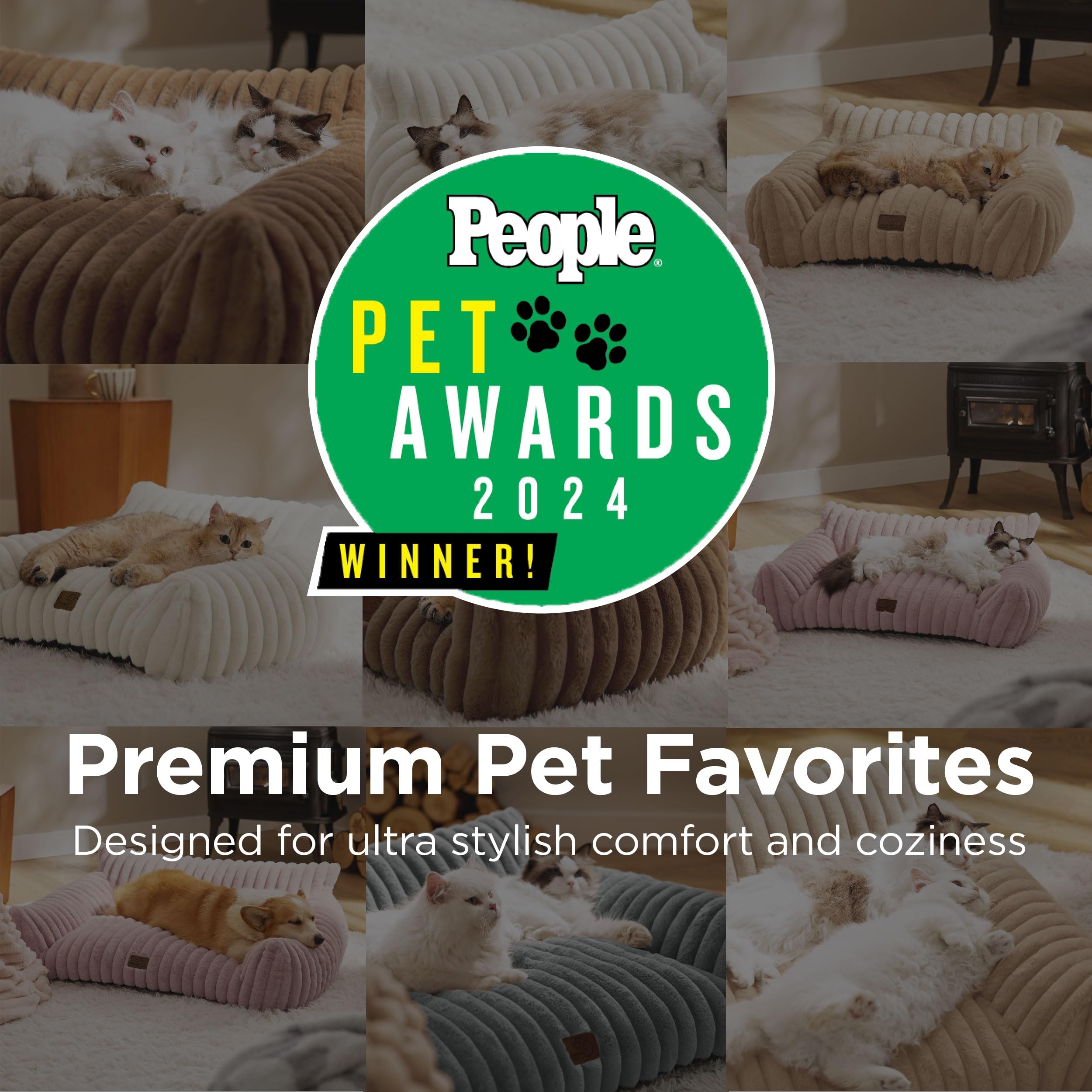 Bedsure ComfyFleece Dog Couch - Fluffy Corduroy Sofa Bed for Medium Large Dogs, 36" Garden Green, Washable Cover