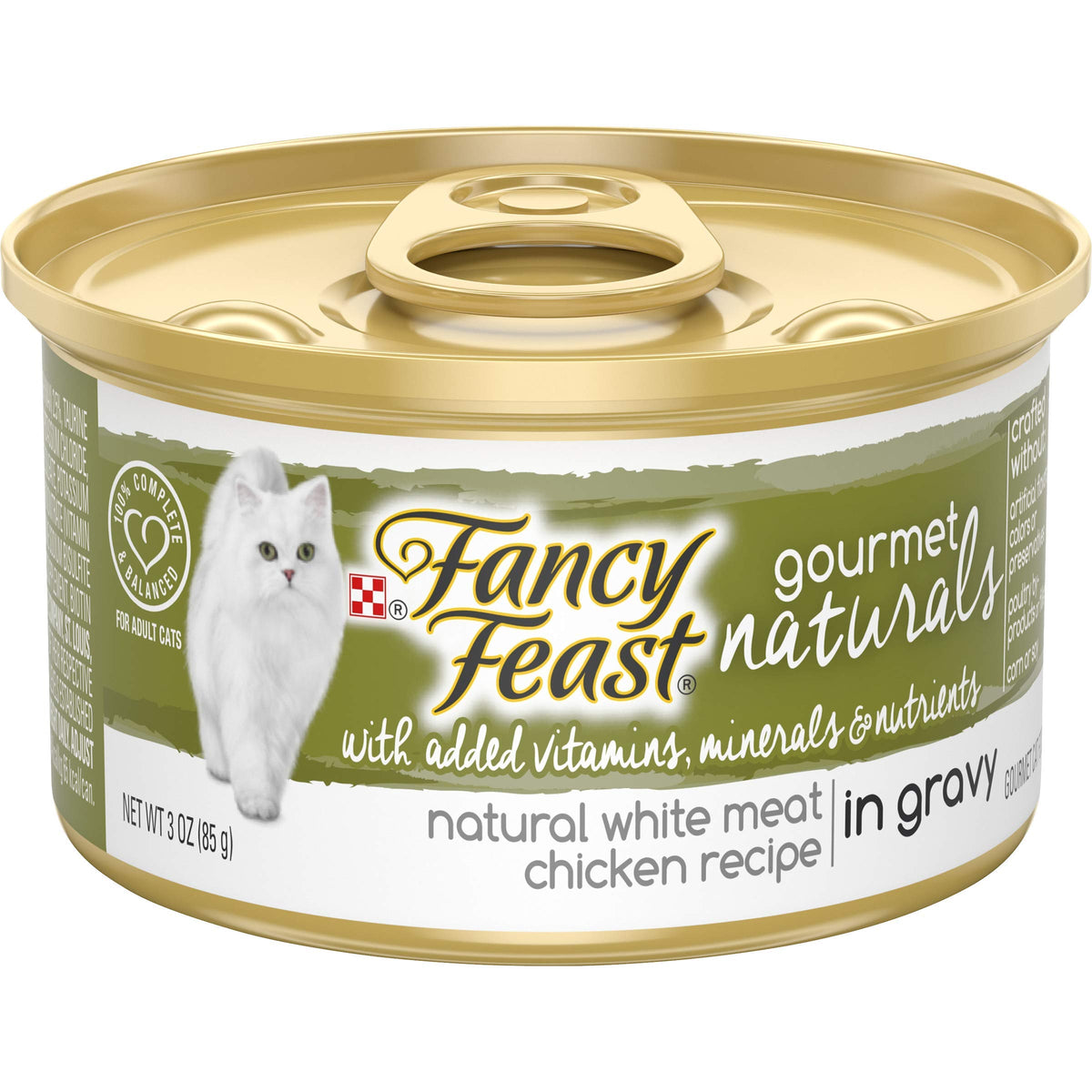 Purina Fancy Feast Gourmet Naturals White Meat Chicken Recipe Wet Cat Food - 3 Oz. Can (Pack Of 12)