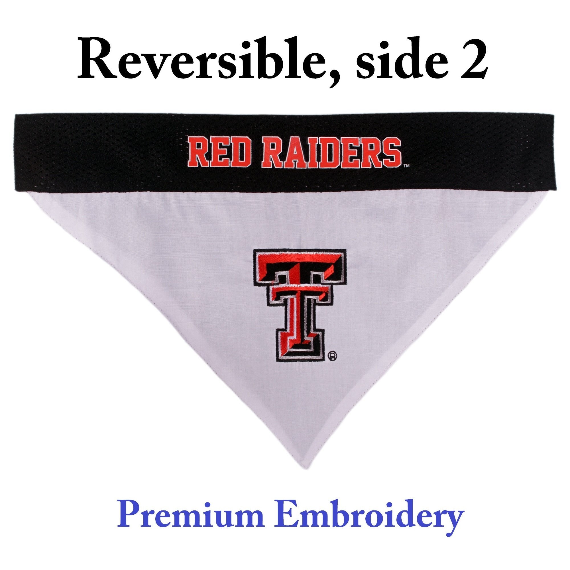 Pets First Collegiate Pet Accessories, Reversible Bandana, Texas Tech Red Raiders, Small/Medium
