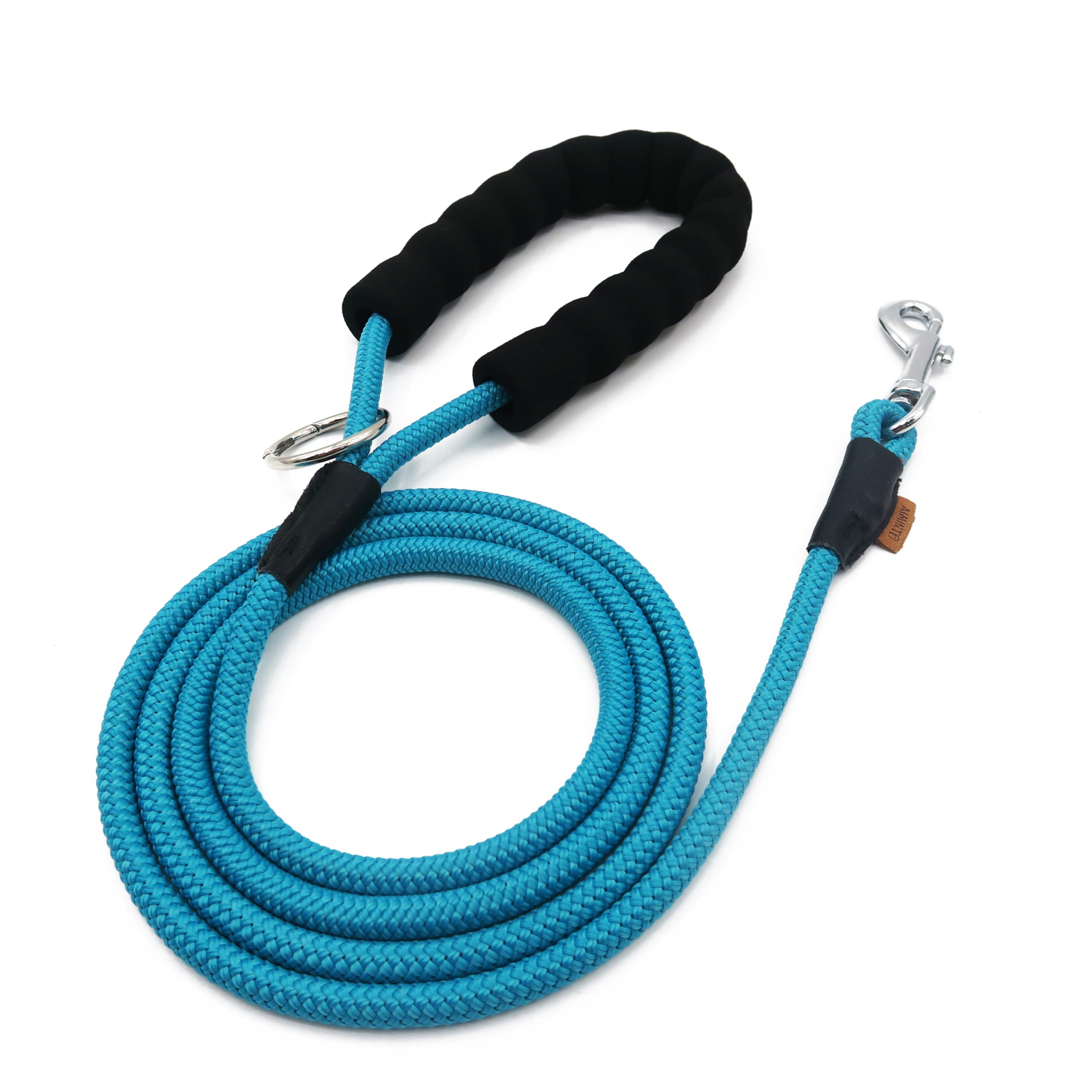 Aiminto Dog Leash, Braided Rope Traction - Walking Training Lead for Small Dogs ((1/3 '') x 6FT, Light Blue)