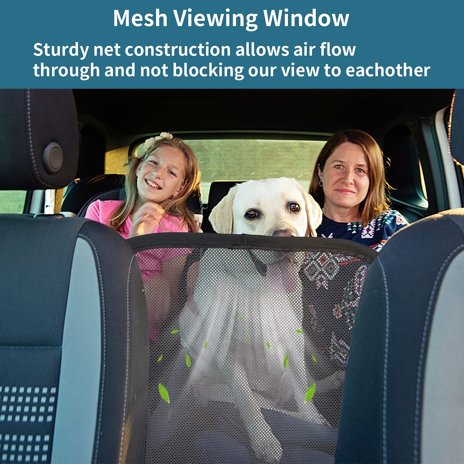 Petsfit Dog Car Barrier Vehicle Pet Barrier Backseat Mesh Dog Car Divider Net With Adjusting Rope And Hook Suitable For Suv Pick