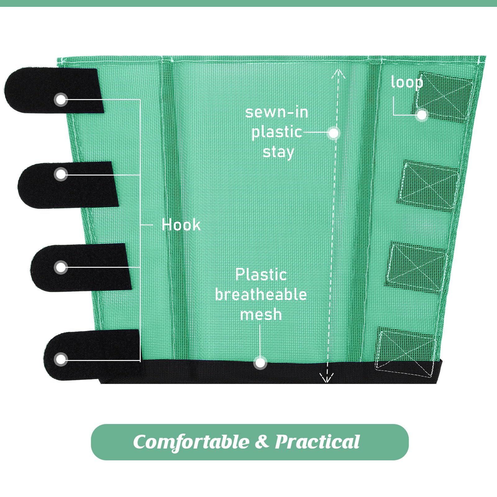 Bulyoou Set of 8 Mesh Fly Boots for Horse Breathable Mesh Horse Boots Protective Loose Wraps Adjustable for Preventing Legs Redu