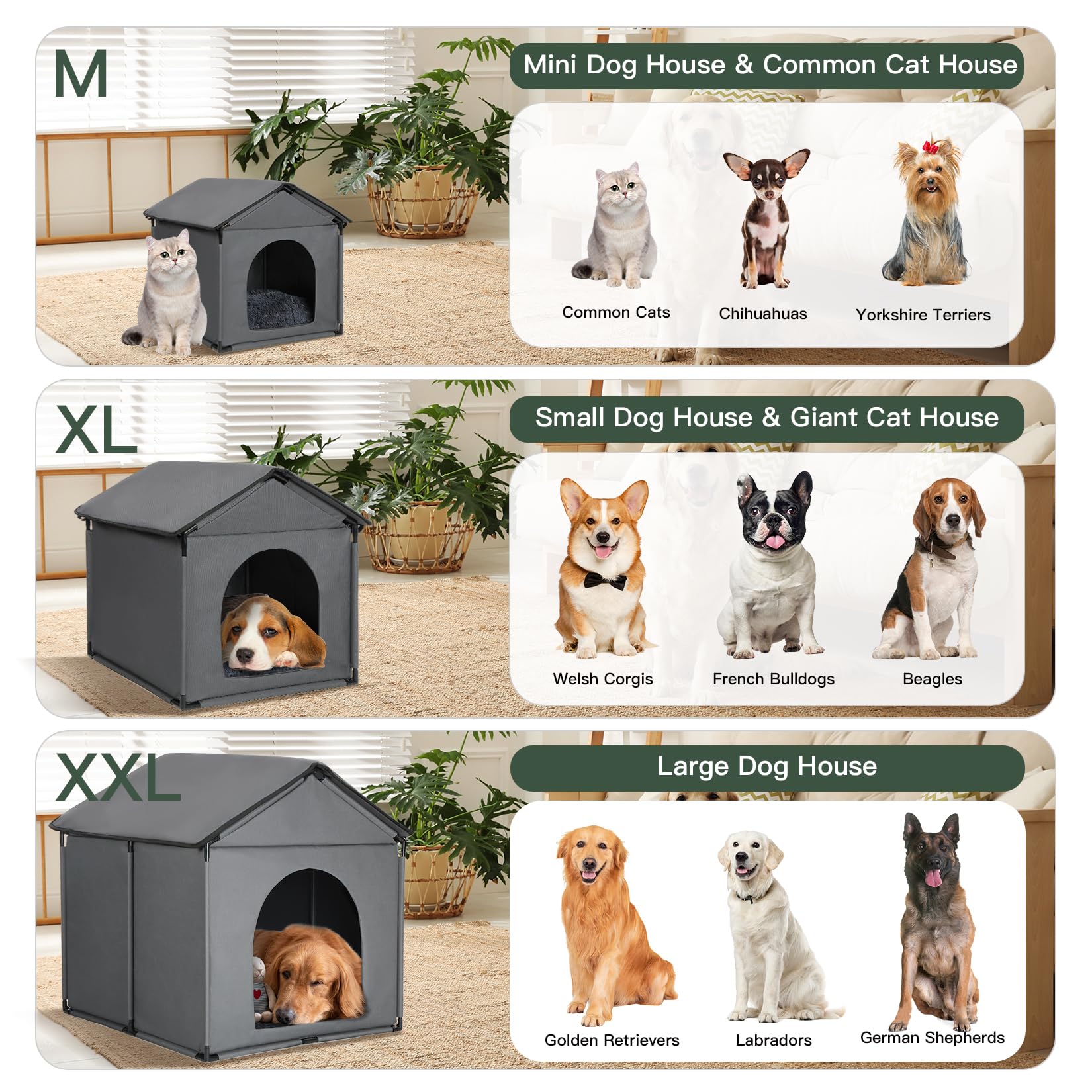 Loobmbns Mini Dog House Soft Indoor With Internal Size 16X14X12In For Chihuahuas, Common-Sized Cat House, Mini Pet House With So