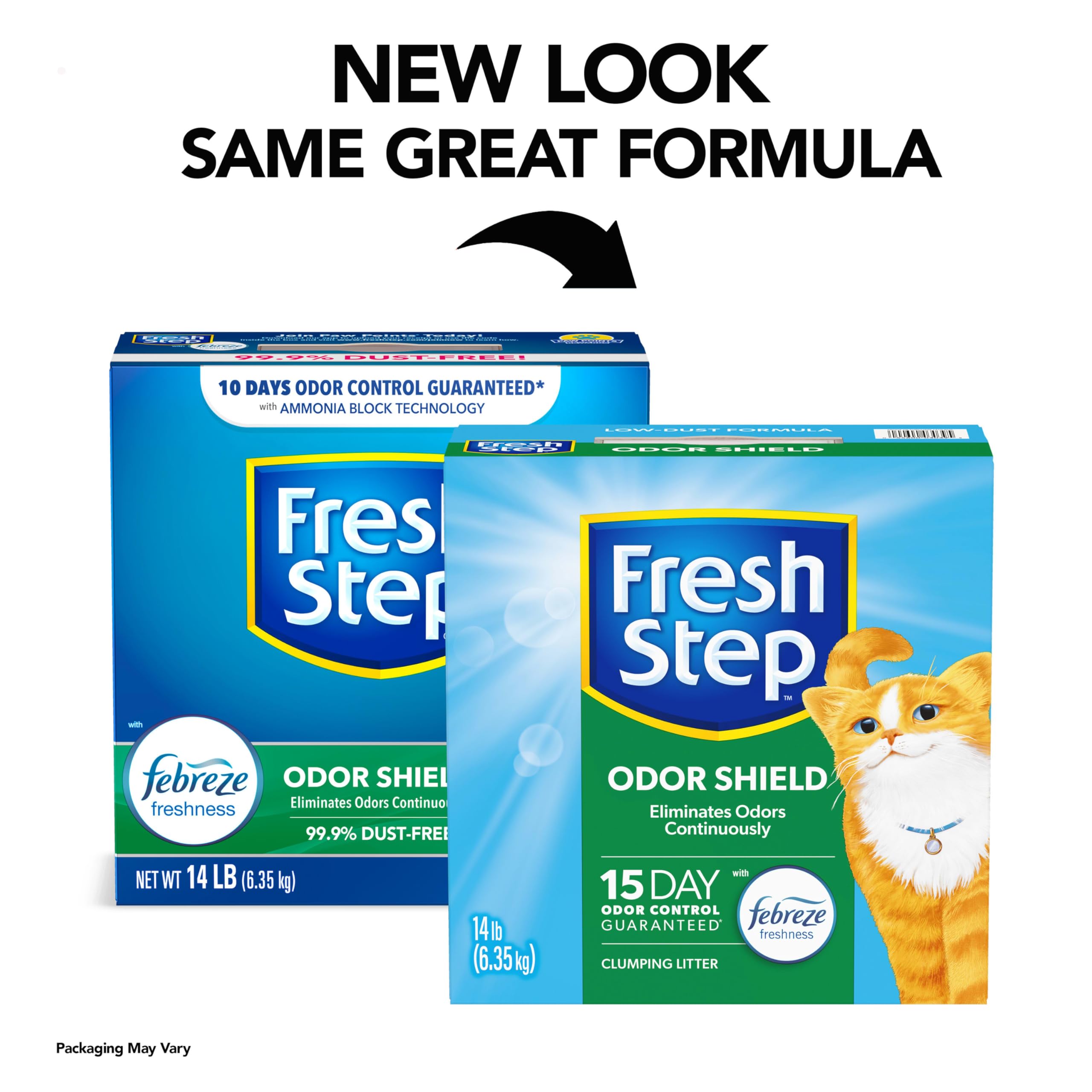 Fresh Step Odor Shield Clumping Litter With Febreze Freshness, 14 Lb. Box