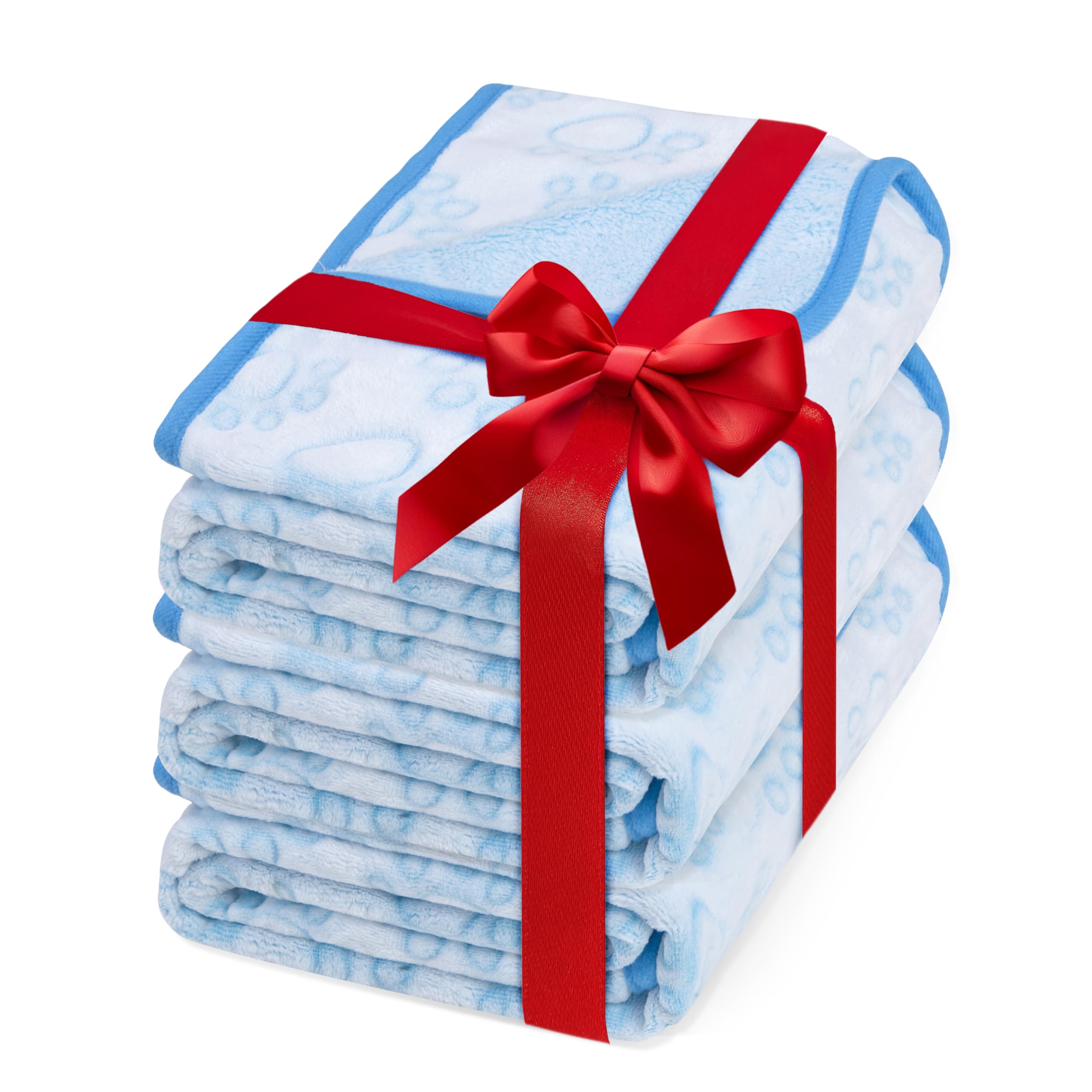 Stuffed 3Pcs Premium Soft Dog Blankets For Medium Dogs, Cat Blanket Calming Washable For Bed Couch Crate Protection Cover, Dog P