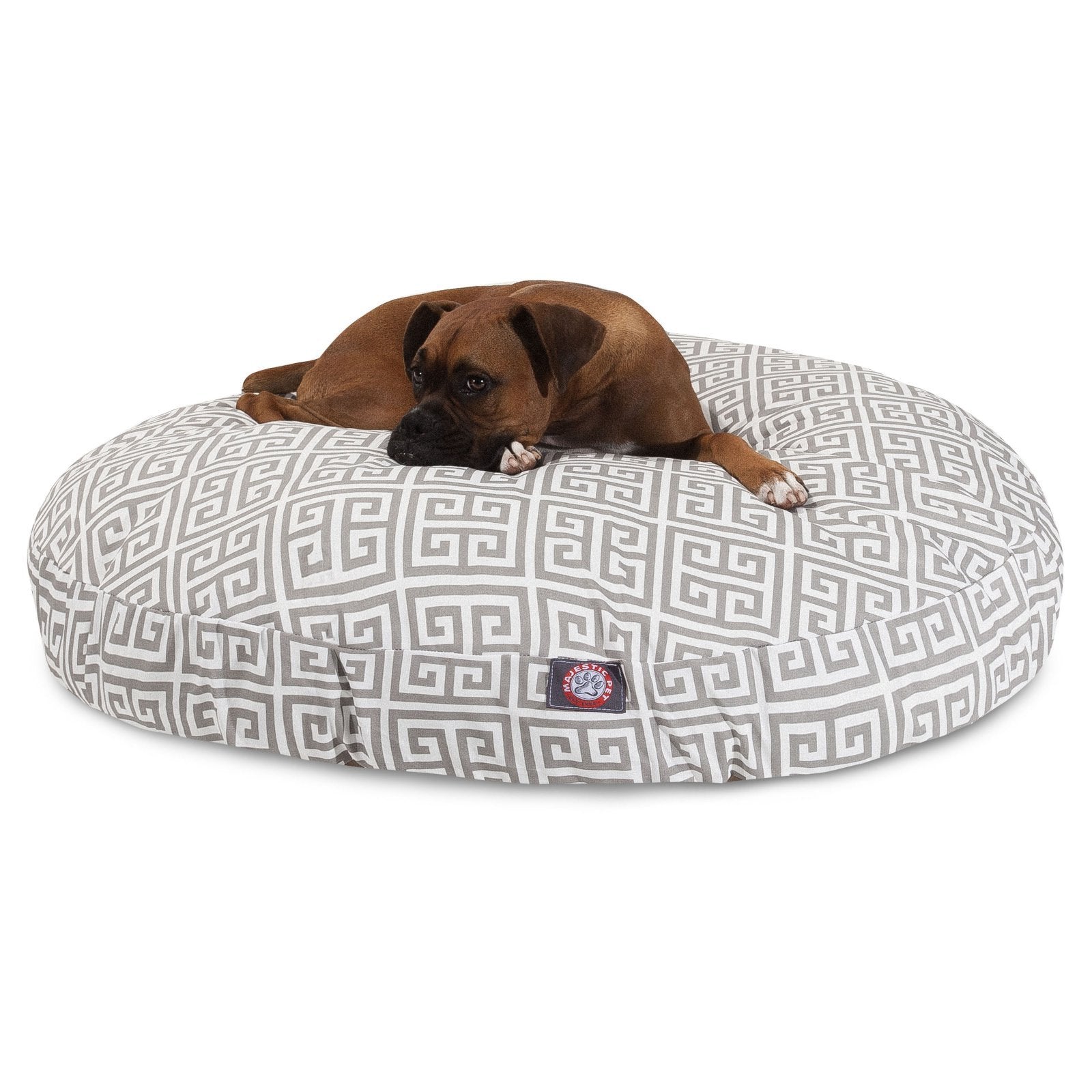 Grey Towers Medium Round Indoor Outdoor Pet Dog Bed With Removable Washable Cover By Majestic Pet Products