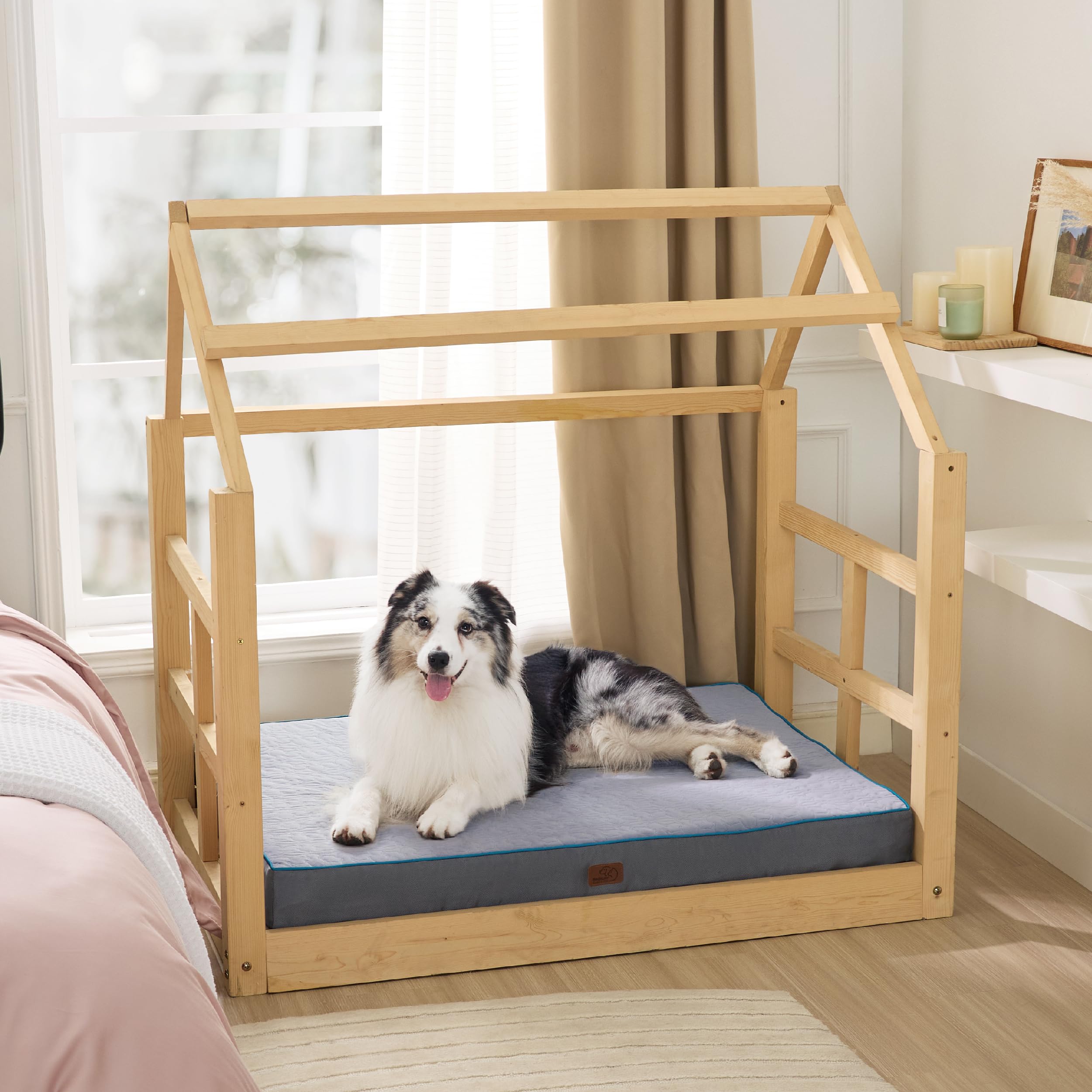 Bedsure Orthopedic Dog Bed For Large Dogs - Memory Foam Pet Mat, 2-Layer Thick Pet Mattress With Removable Washable Cover And Wa