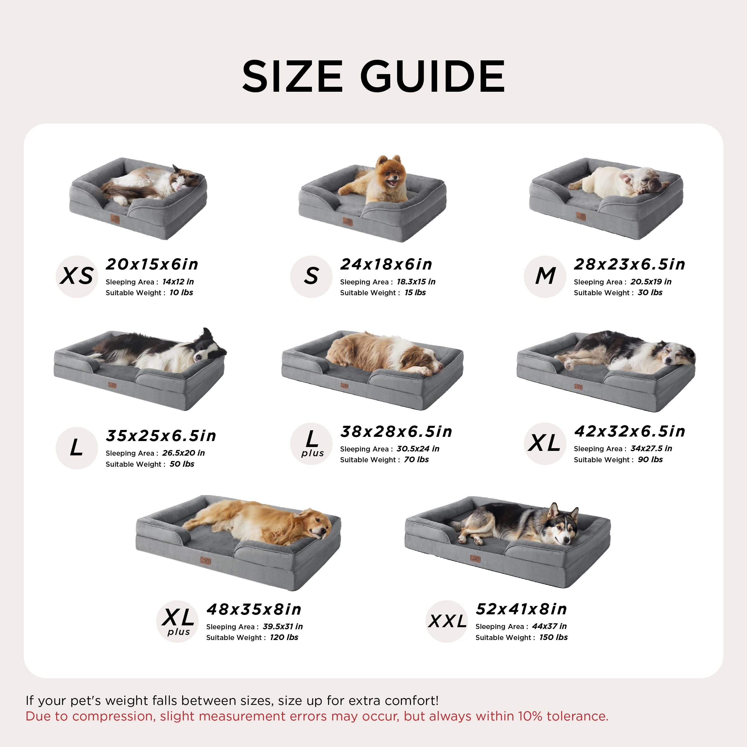 Bedsure Self Warming Orthopedic Dog Beds Large Sized Dog - Washable Large Dogs Bed Waterproof, Big Comfort Dogs Couch Sofa with