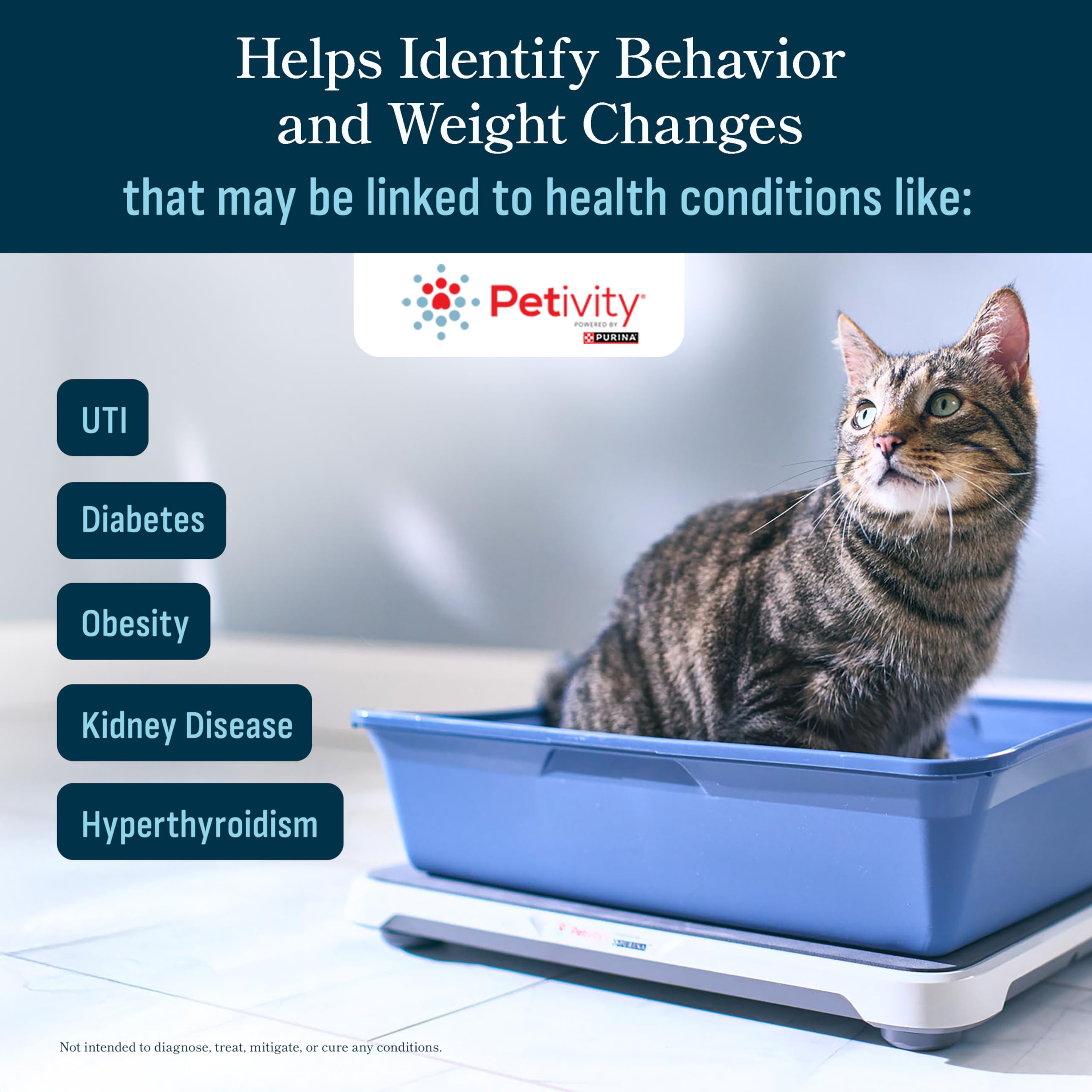 Purina Petivity Smart Litter Box Monitor Cat Weight Scale & Health Tracker - Monitor Litter Habits, Track Weight Accurately, Ai